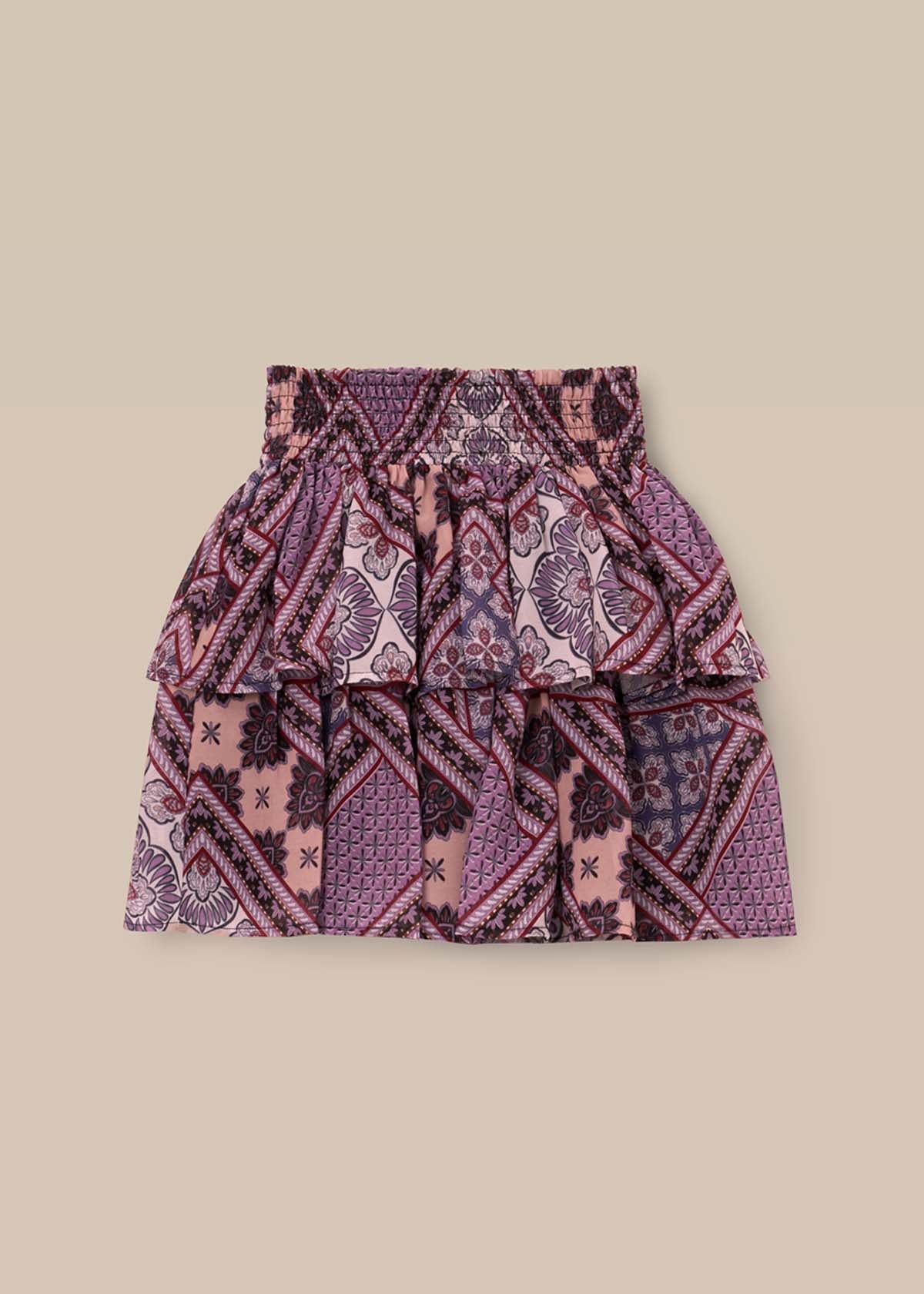 Adrienne Tiered Boho Print Skirt