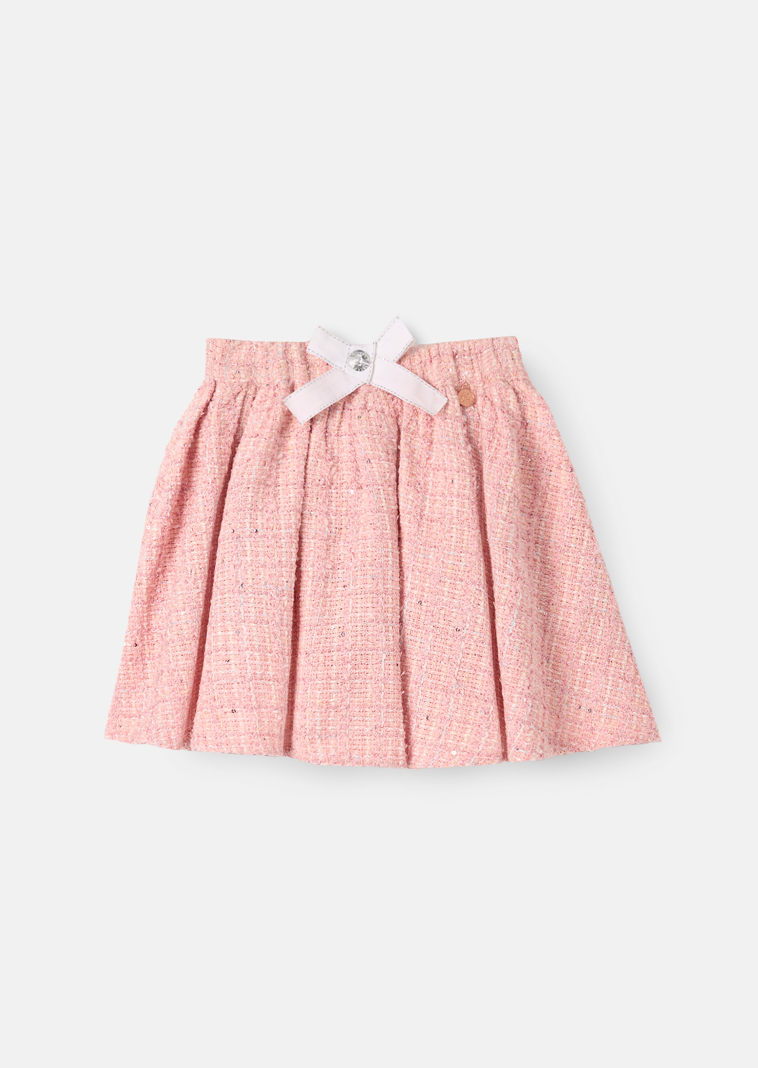 Girls Solid Pink Skirt