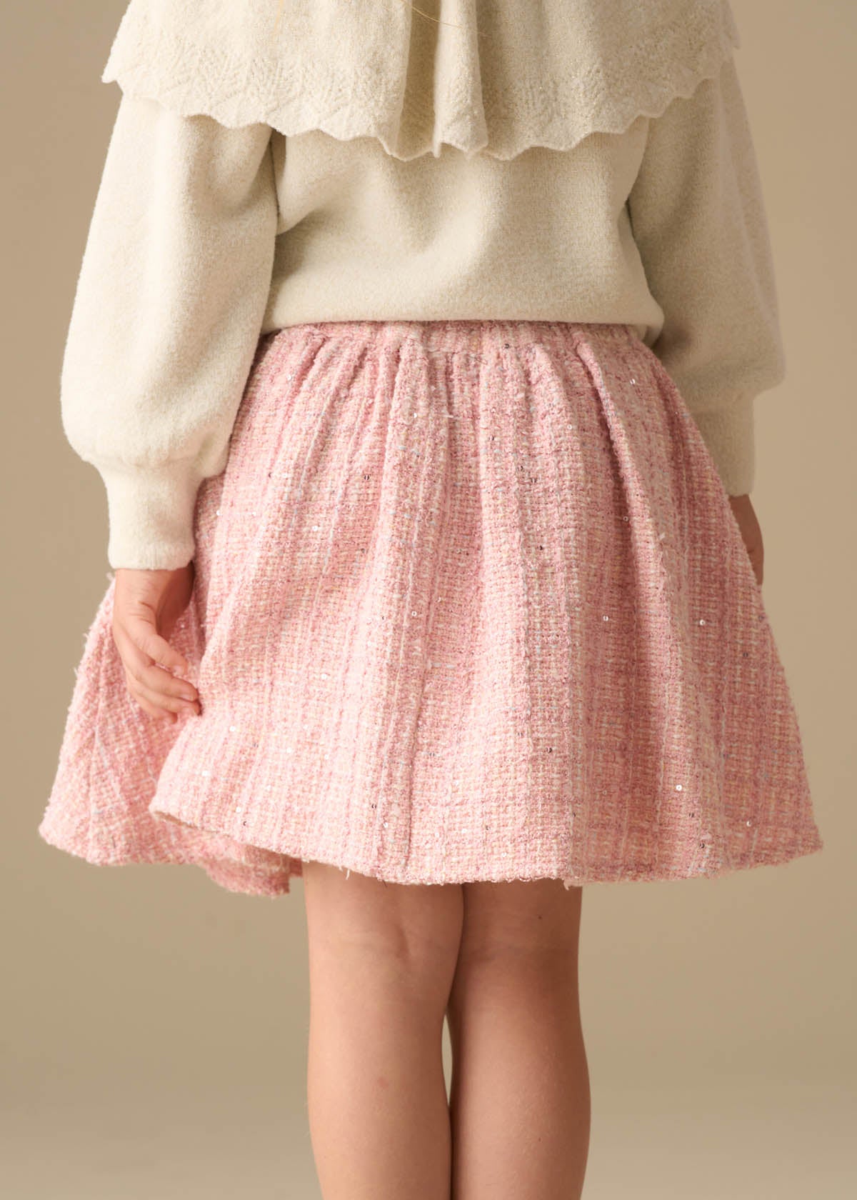 Girls Solid Pink Skirt