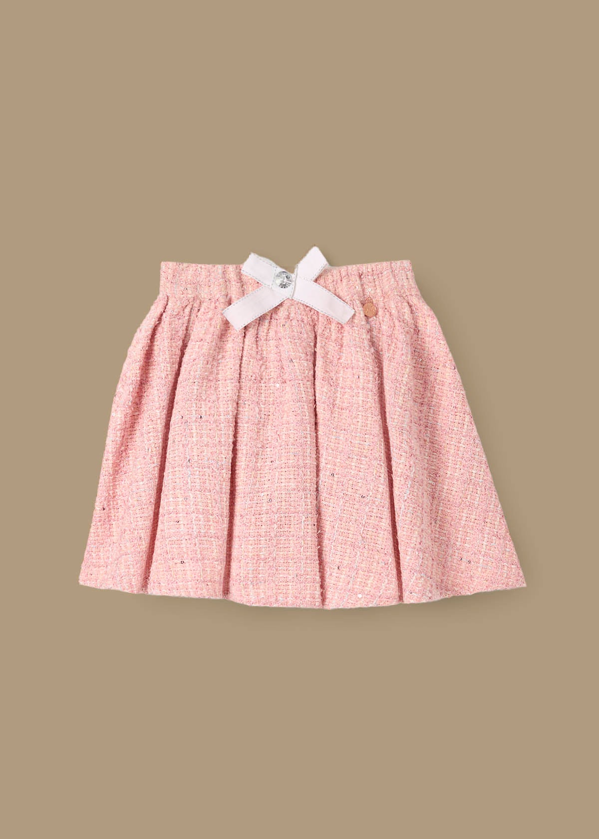 Girls Solid Pink Skirt