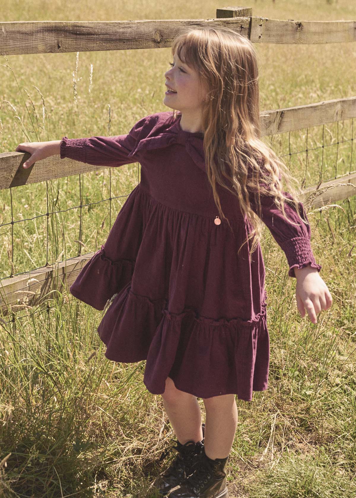 Ava Bow Collar Cord Dress