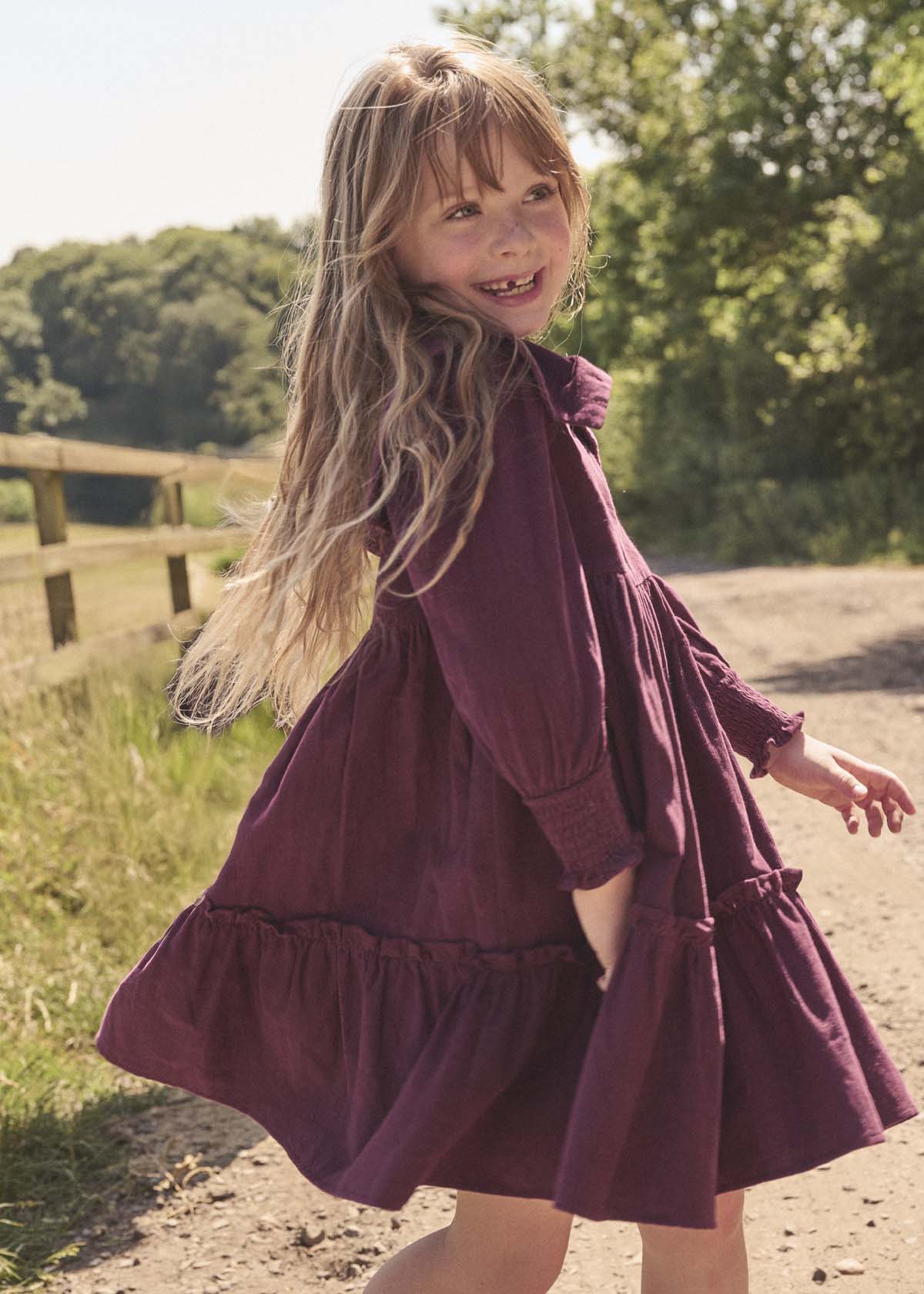 Ava Bow Collar Cord Dress