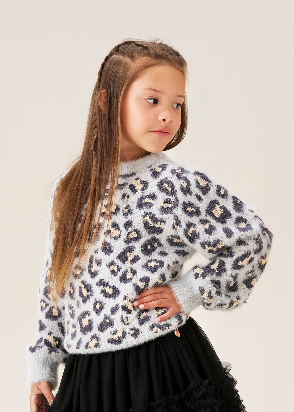 Ginny Leopard Eyelash Jumper