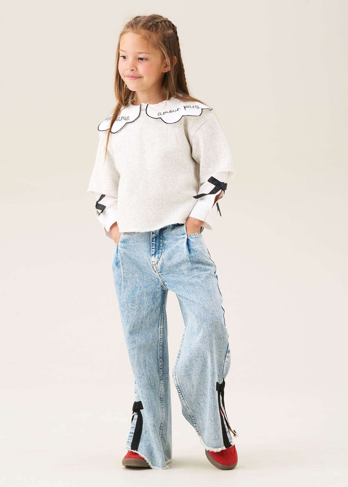 Haddie Mock Layered Shirt & Sweatshirt