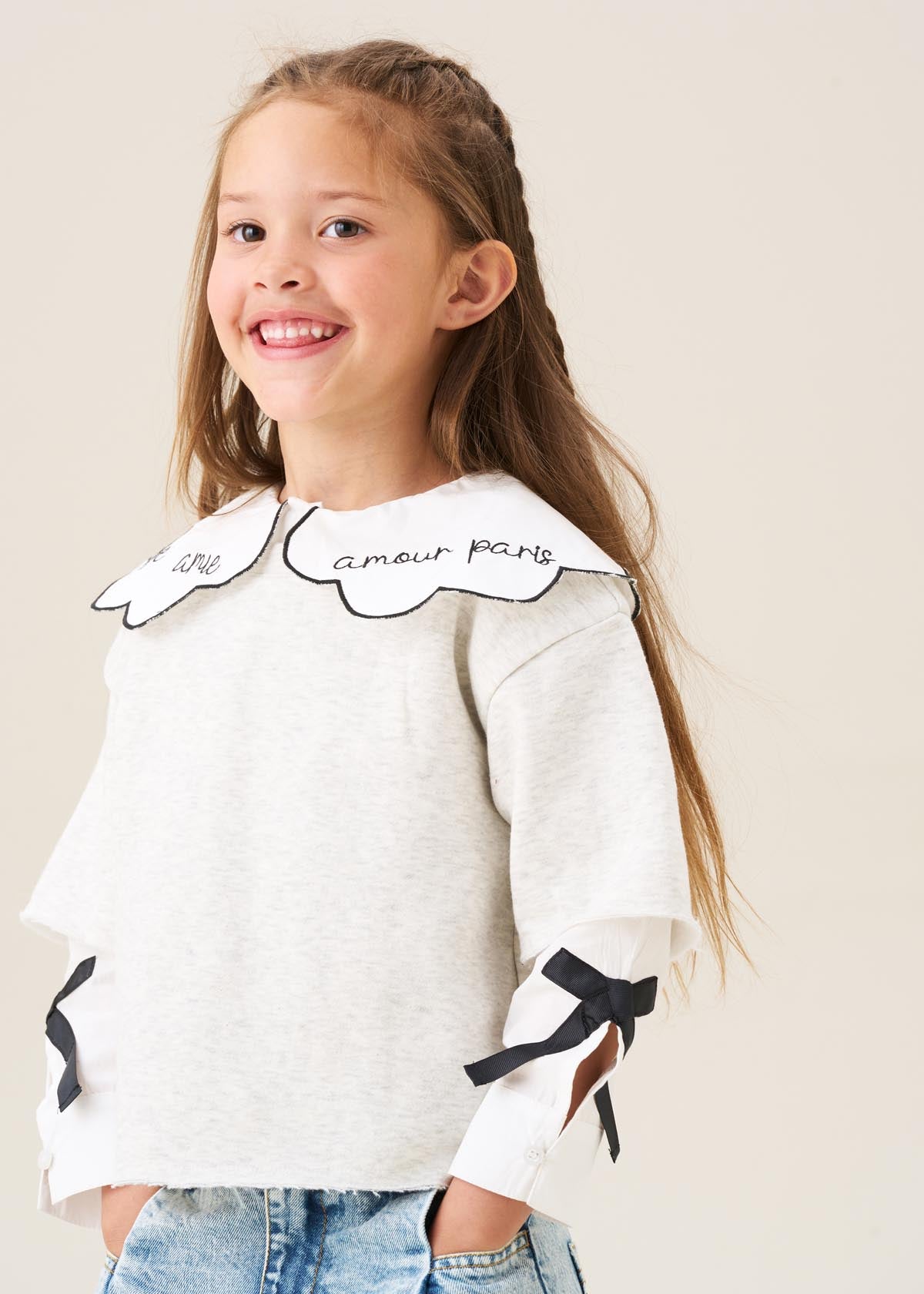 Haddie Mock Layered Shirt & Sweatshirt