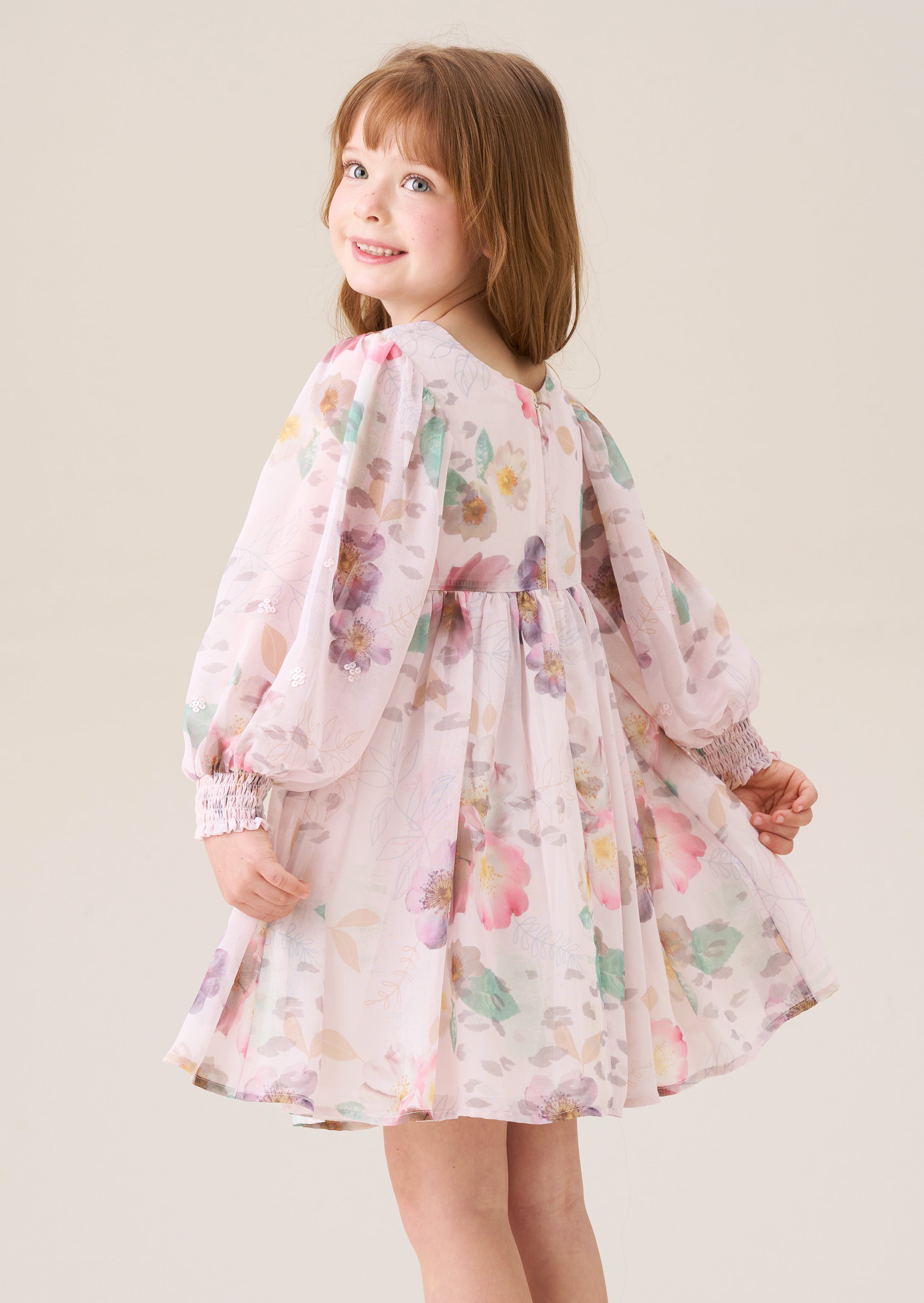 maxi girls floral boho print dress