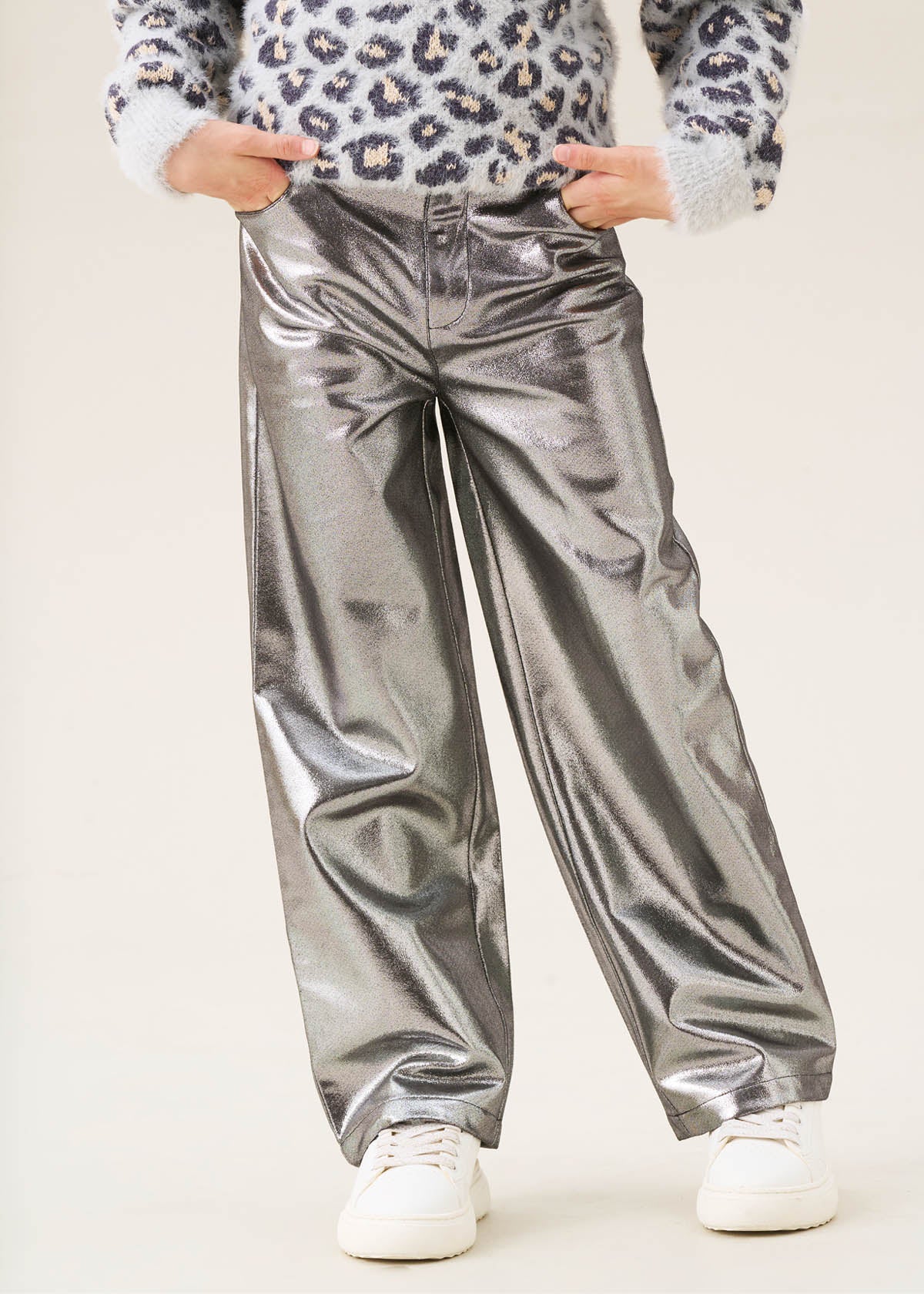 Jaya Wide Leg Metallic Jean