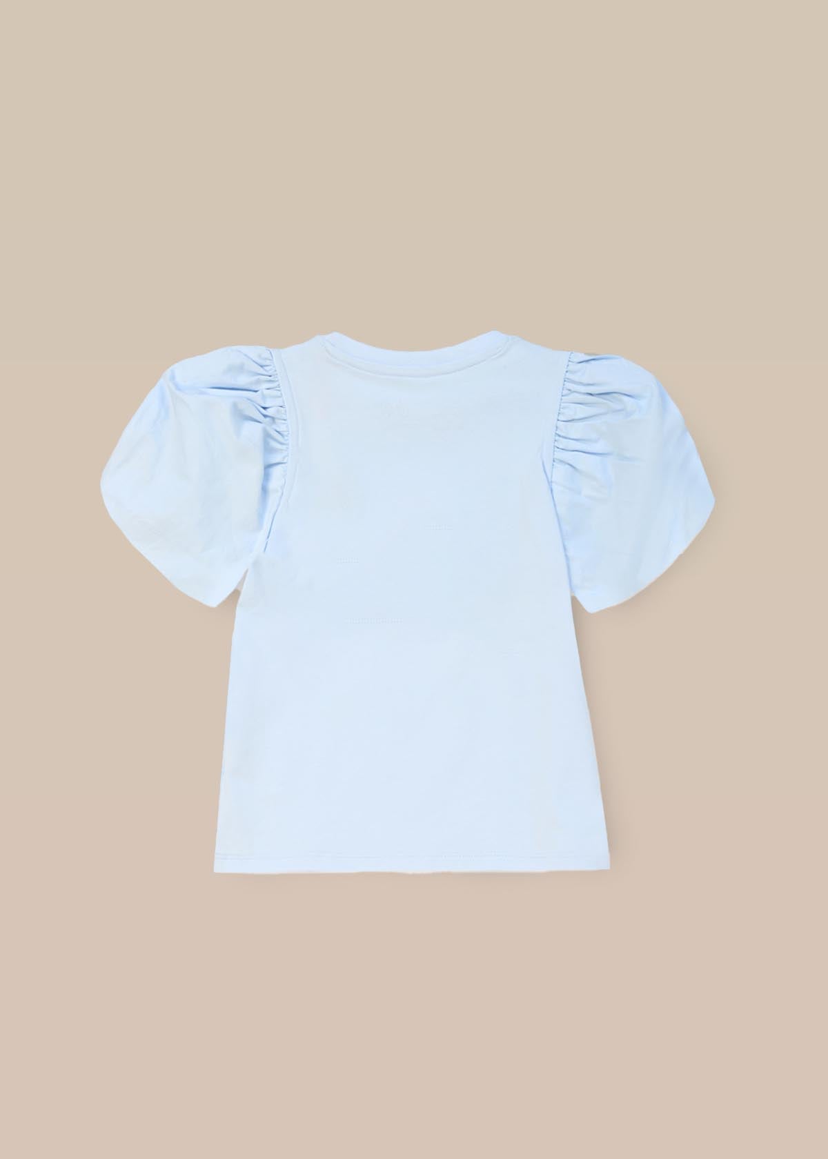 buy Diamonte Puff Sleeve Tee Blue