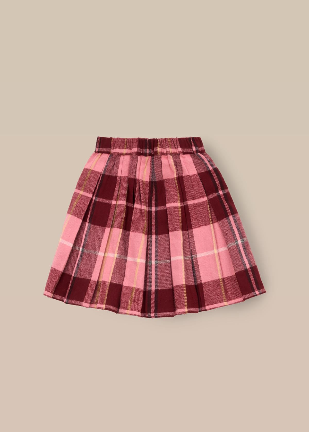 Marcia Pleated Check Skirt