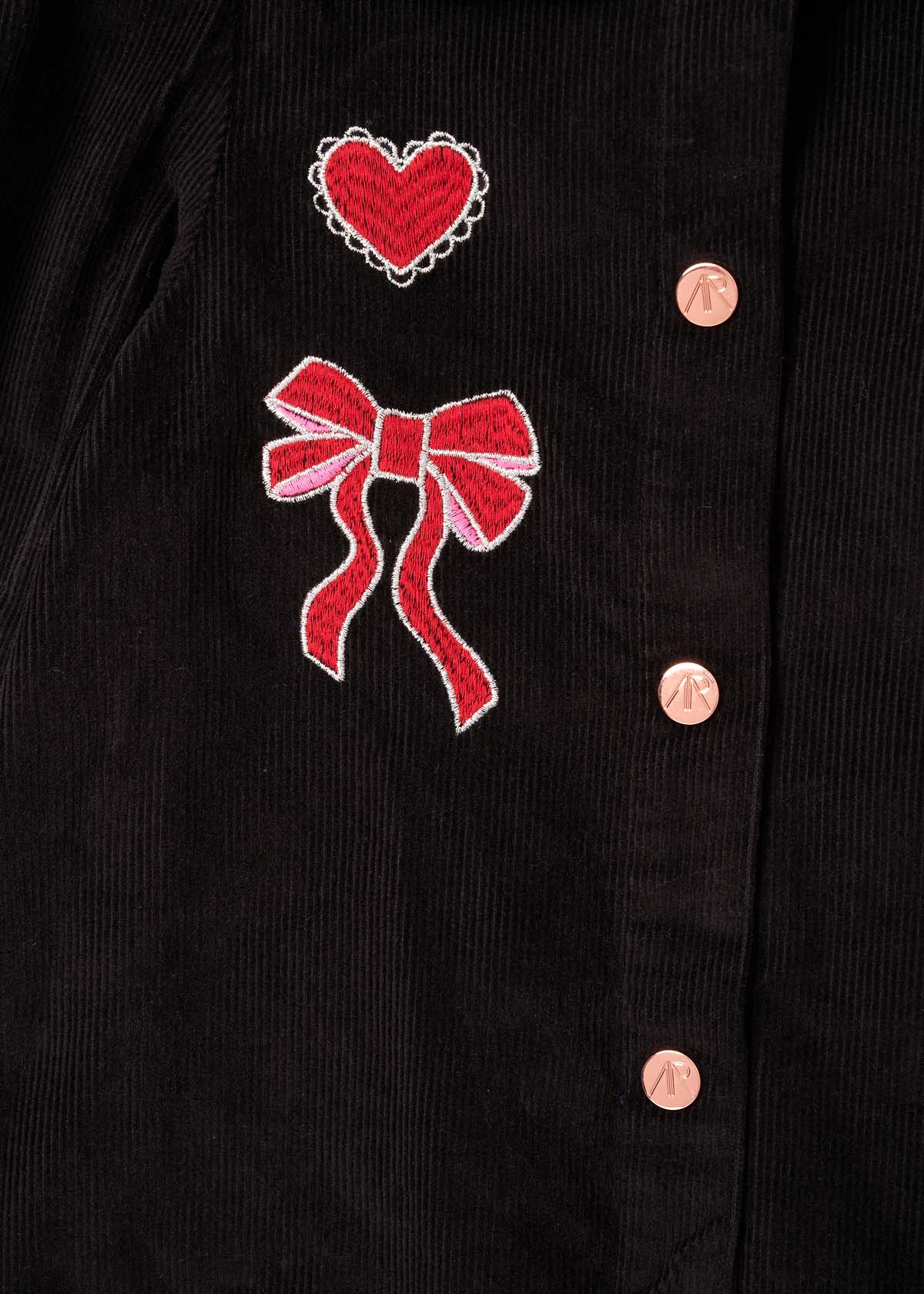 Connie Embroidered Cord Shirt Dress