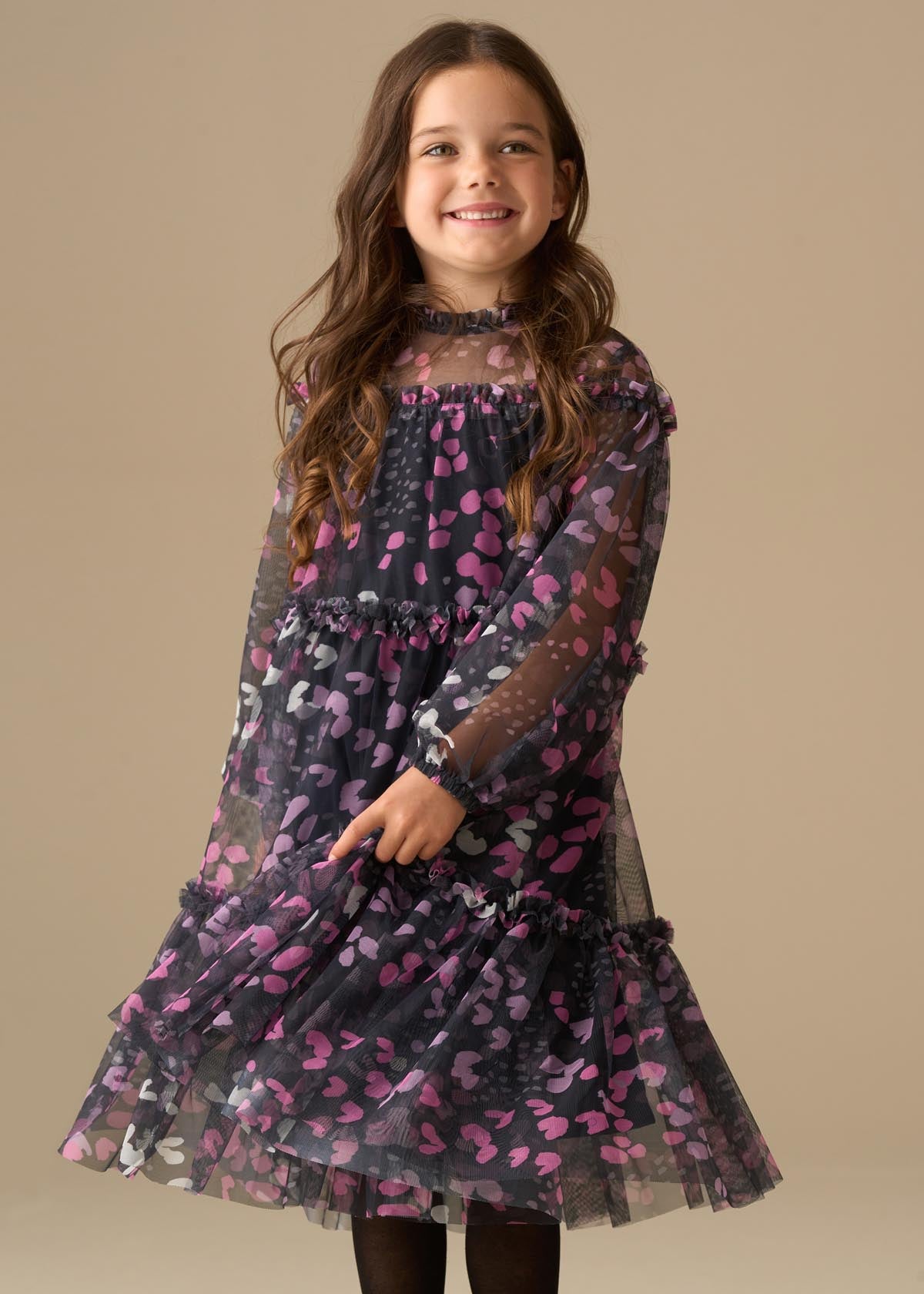 Cara Printed Mesh Dress