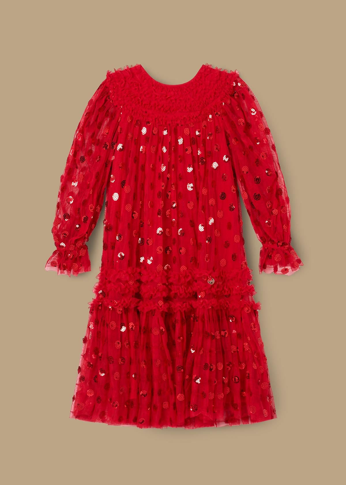 Verity Ruffle Mesh Dress