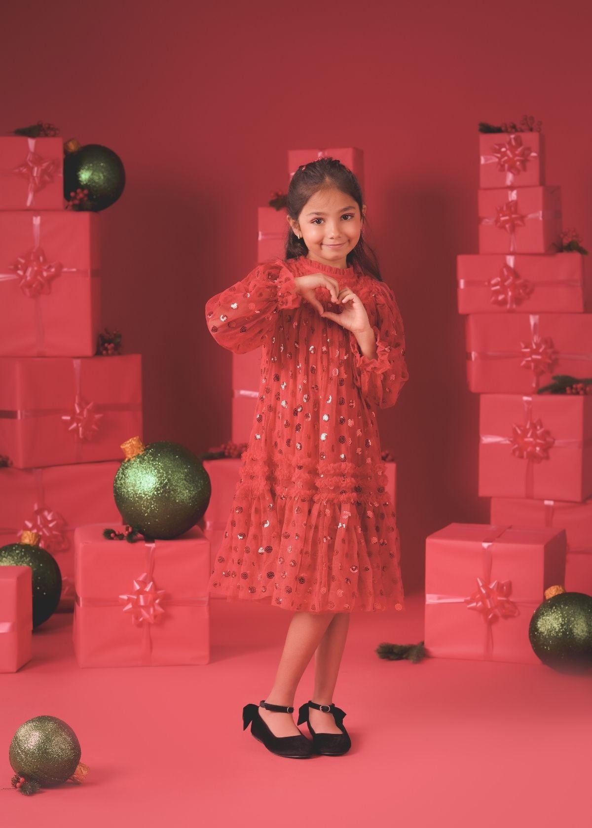 Verity Ruffle Mesh Dress