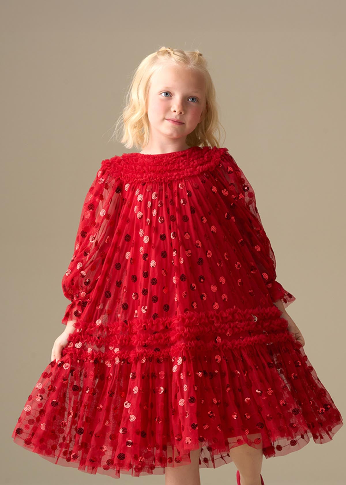 Verity Ruffle Mesh Dress