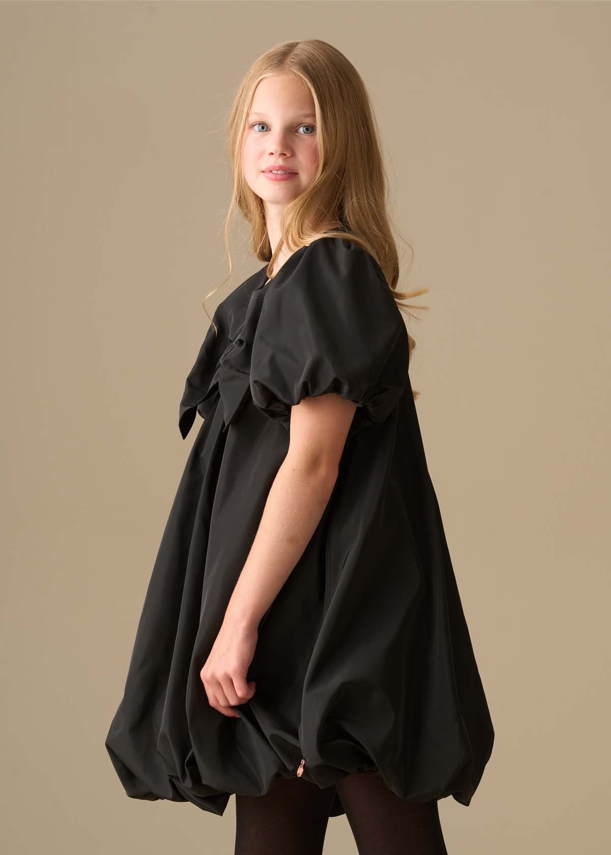 Nadia Puffball Bow Collar Dress