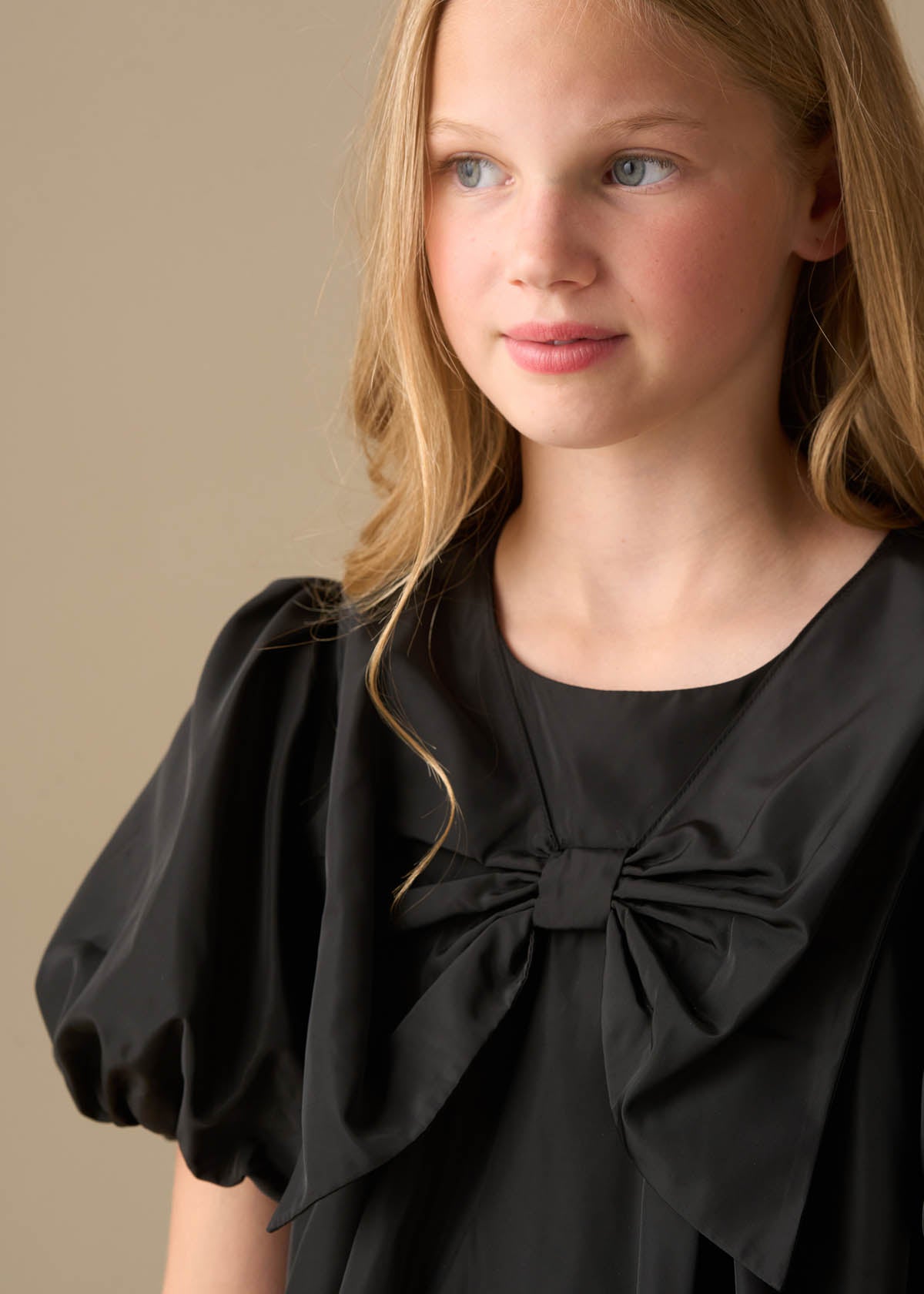 Nadia Puffball Bow Collar Dress