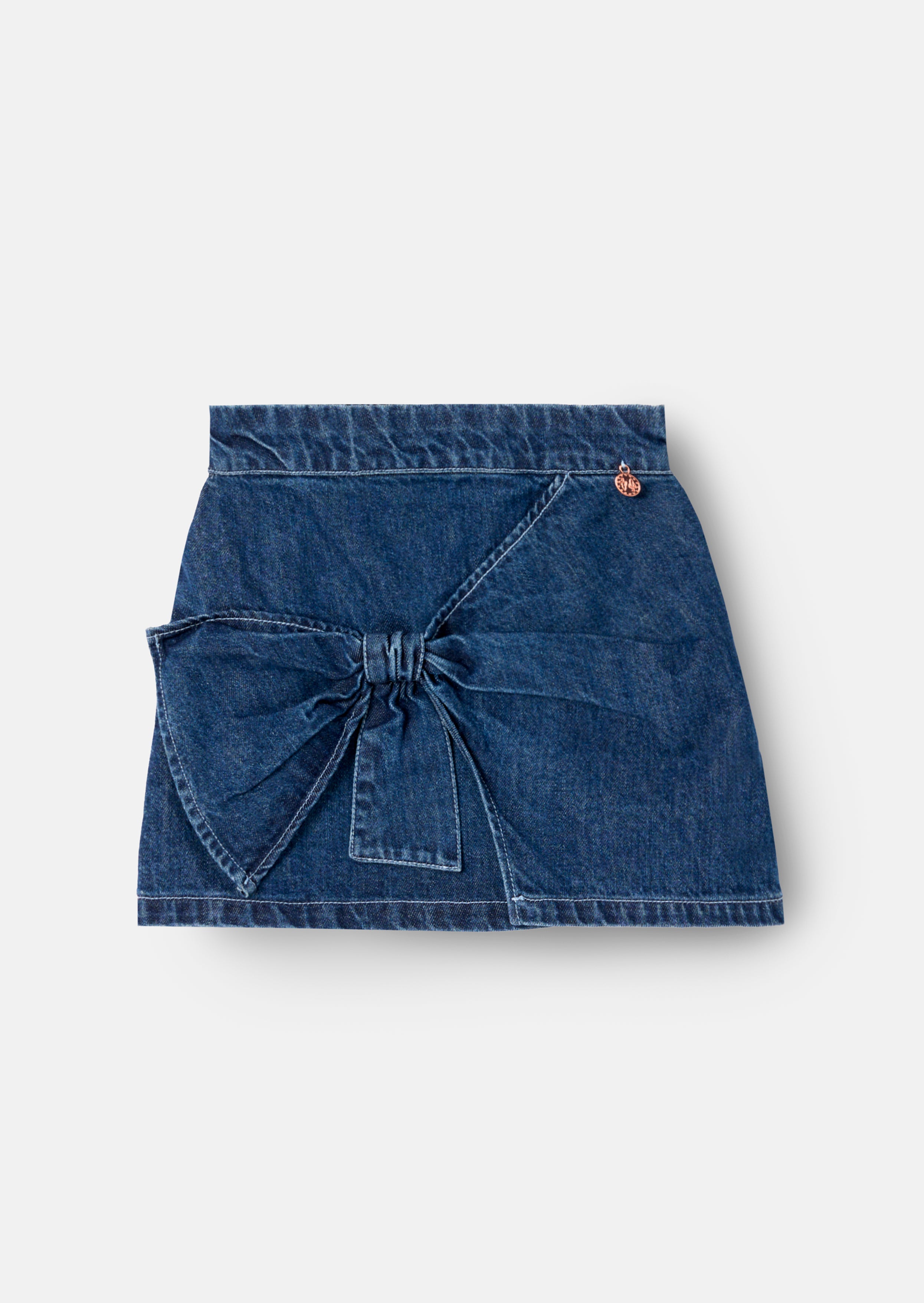 Girls Solid Blue Skirt