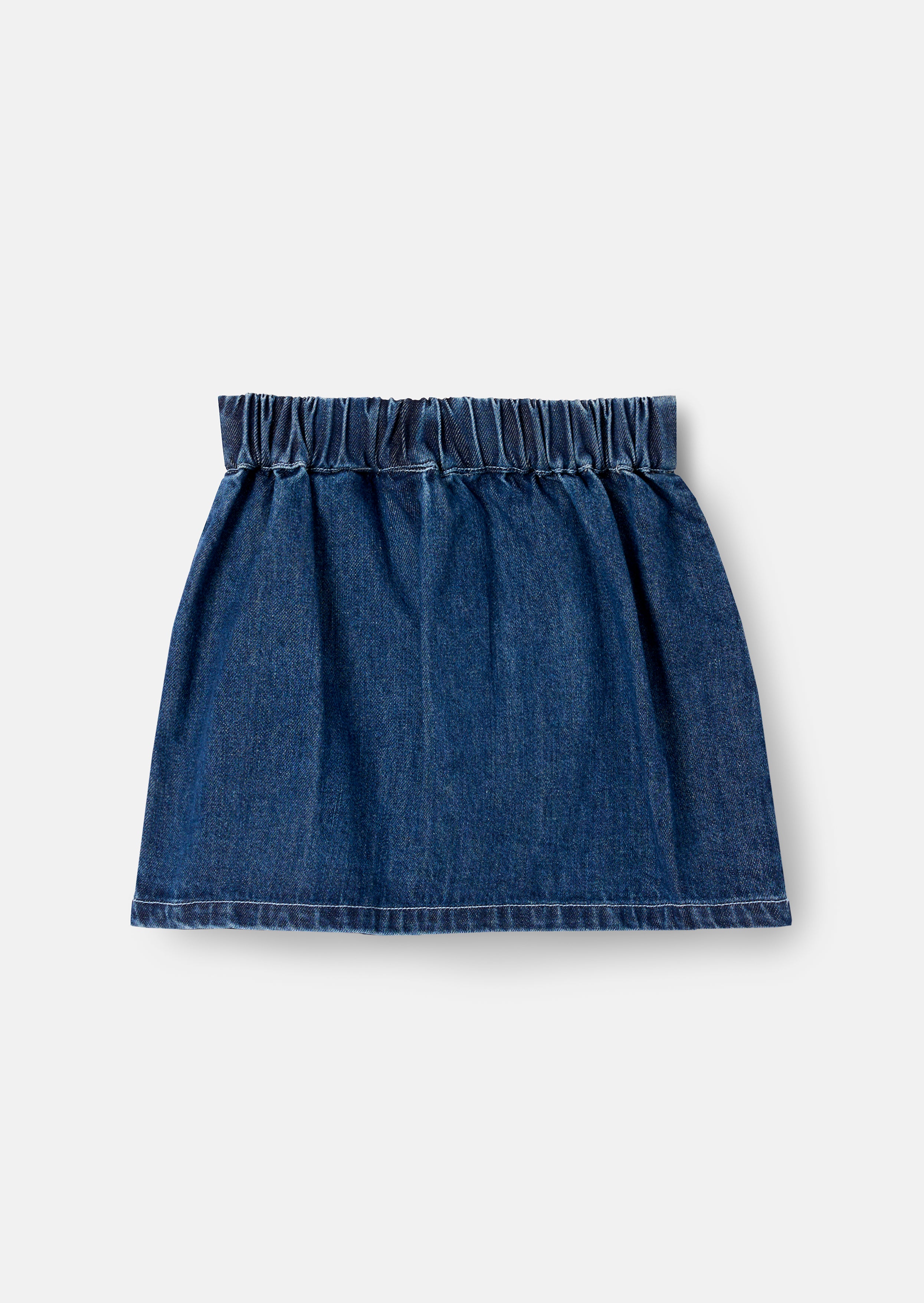 Girls Solid Blue Skirt