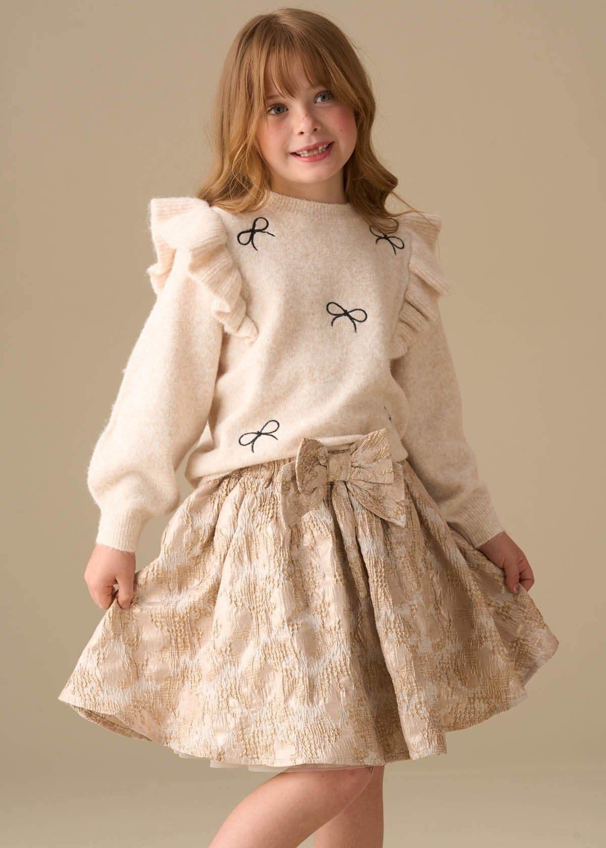 Etta Metallic Jacquard Skirt