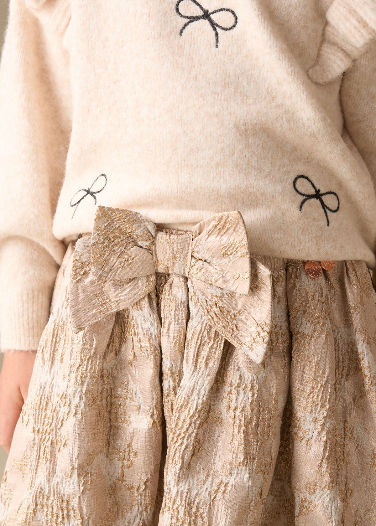 Etta Metallic Jacquard Skirt