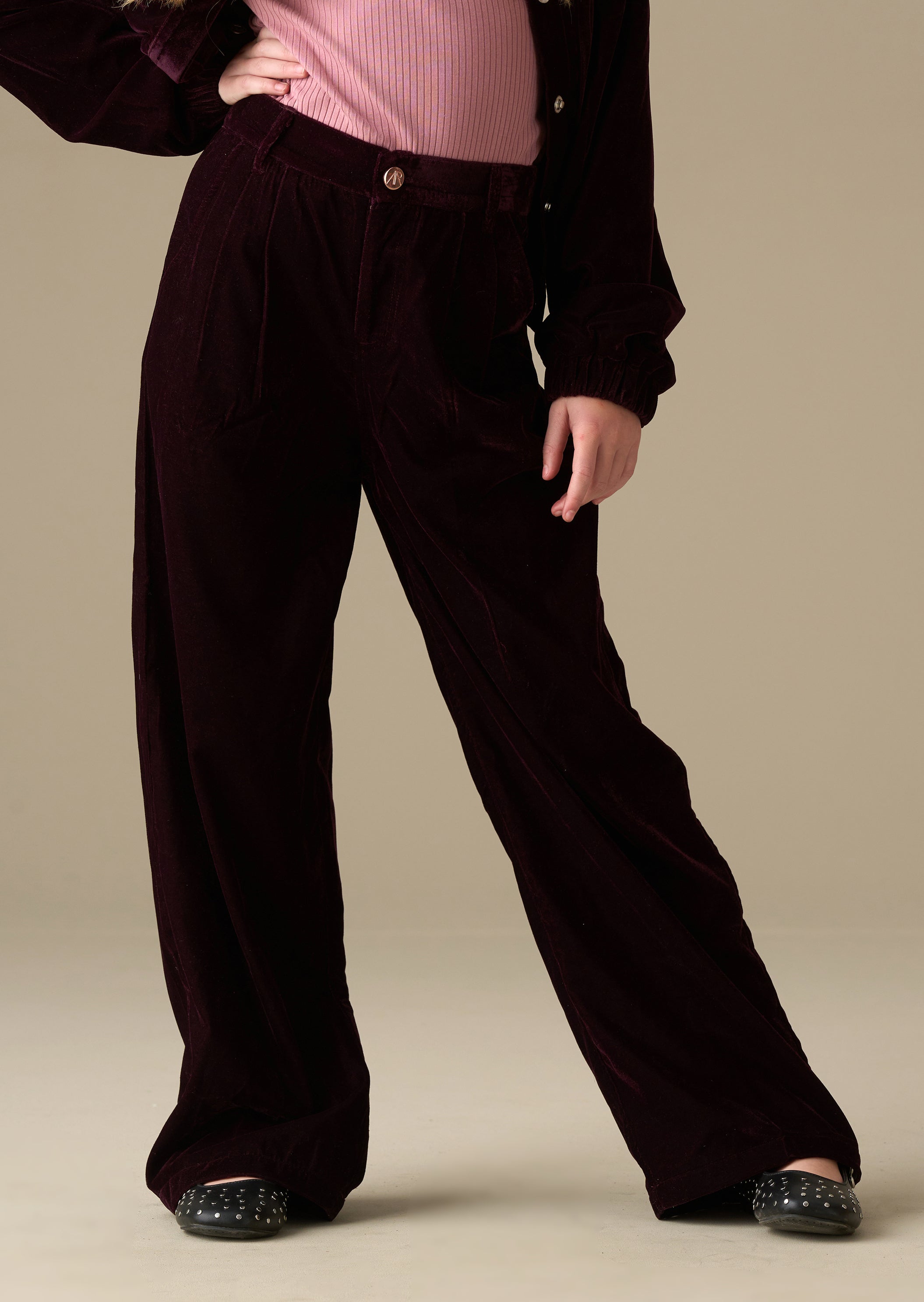 Chloe Velvet Wide Leg Trousers
