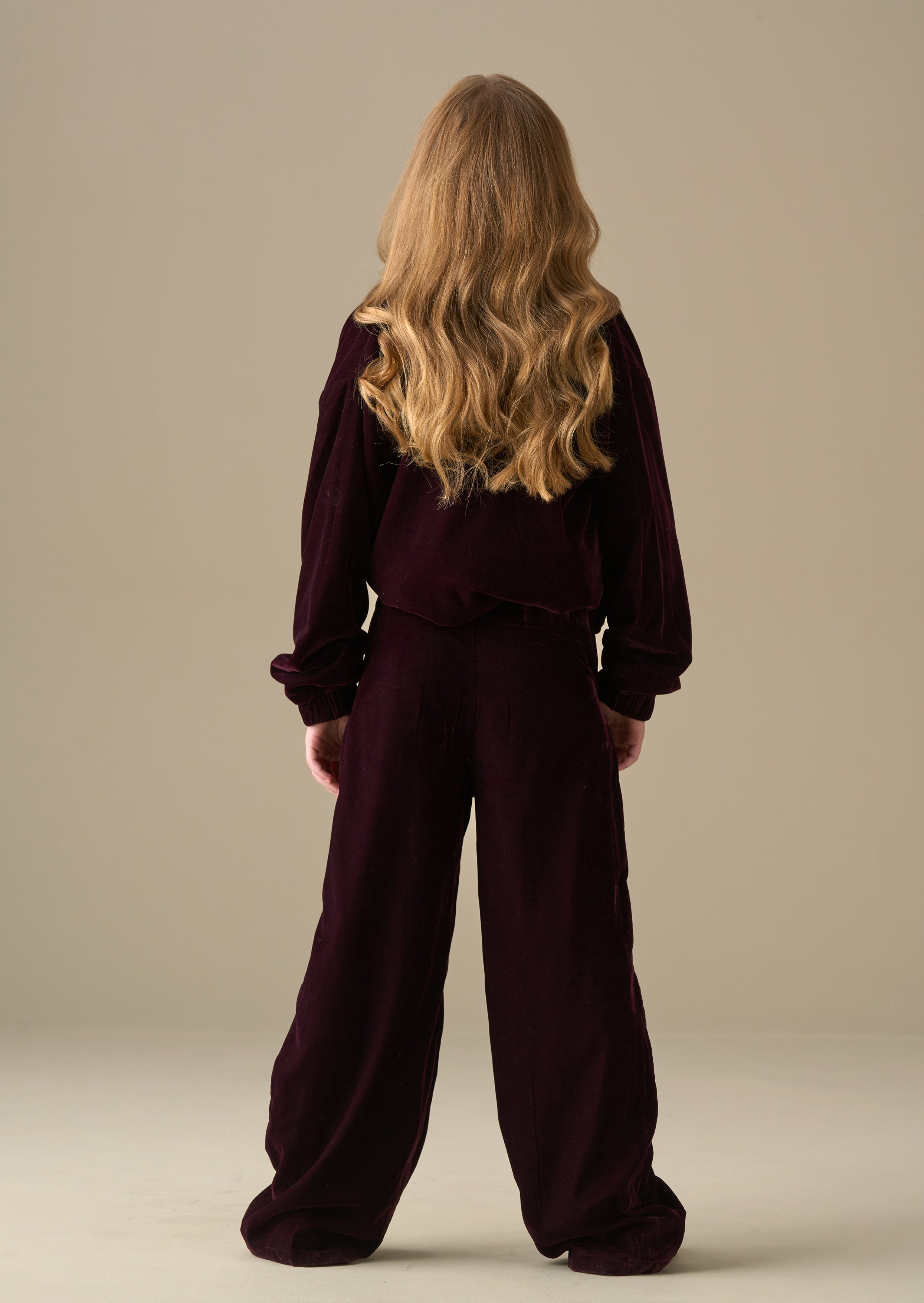 online chloe velvet wide leg trousers