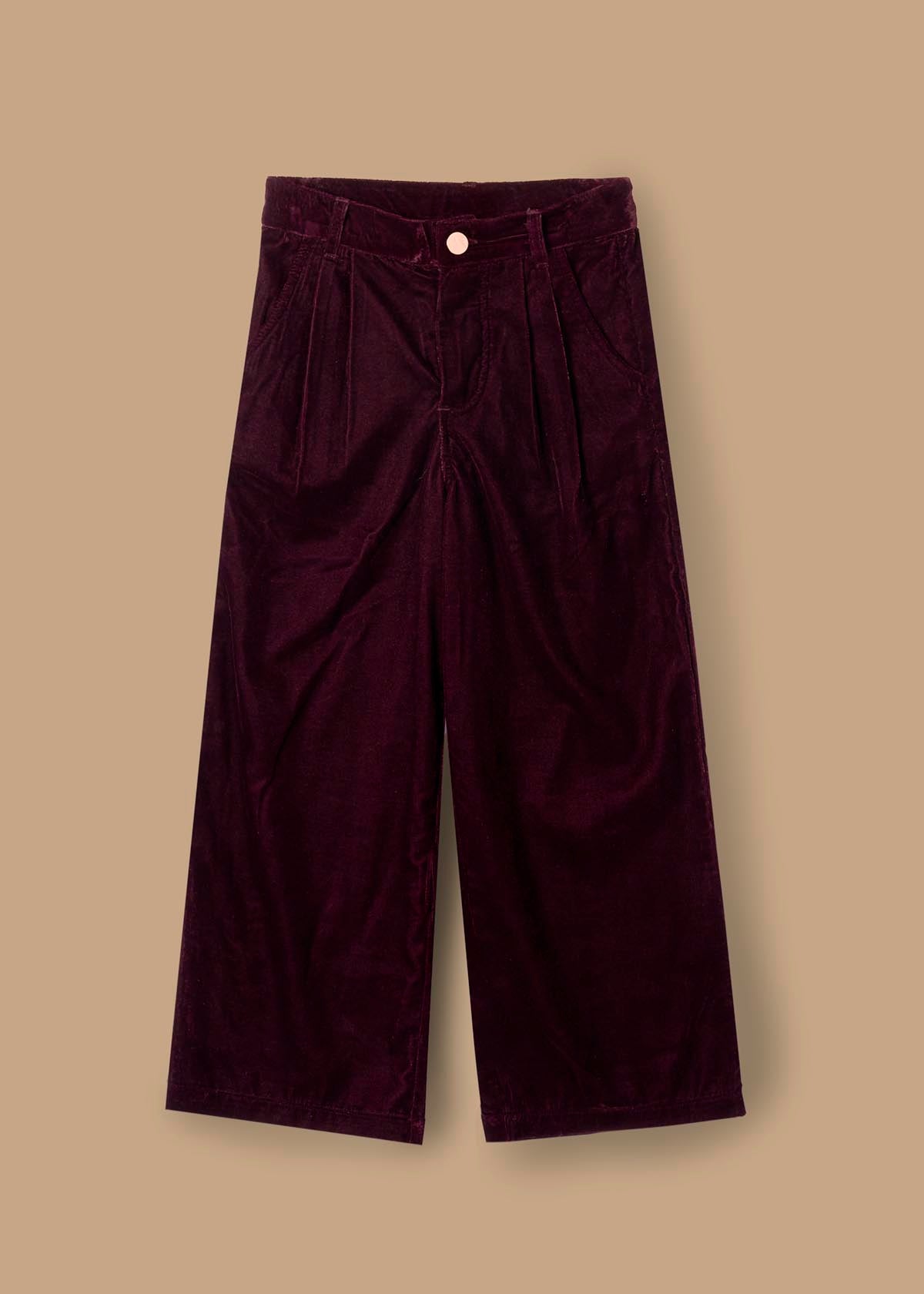 buy chloe velvet wide leg trousers