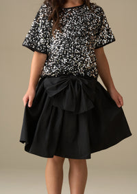 Nadia Tafetta Bow Skirt
