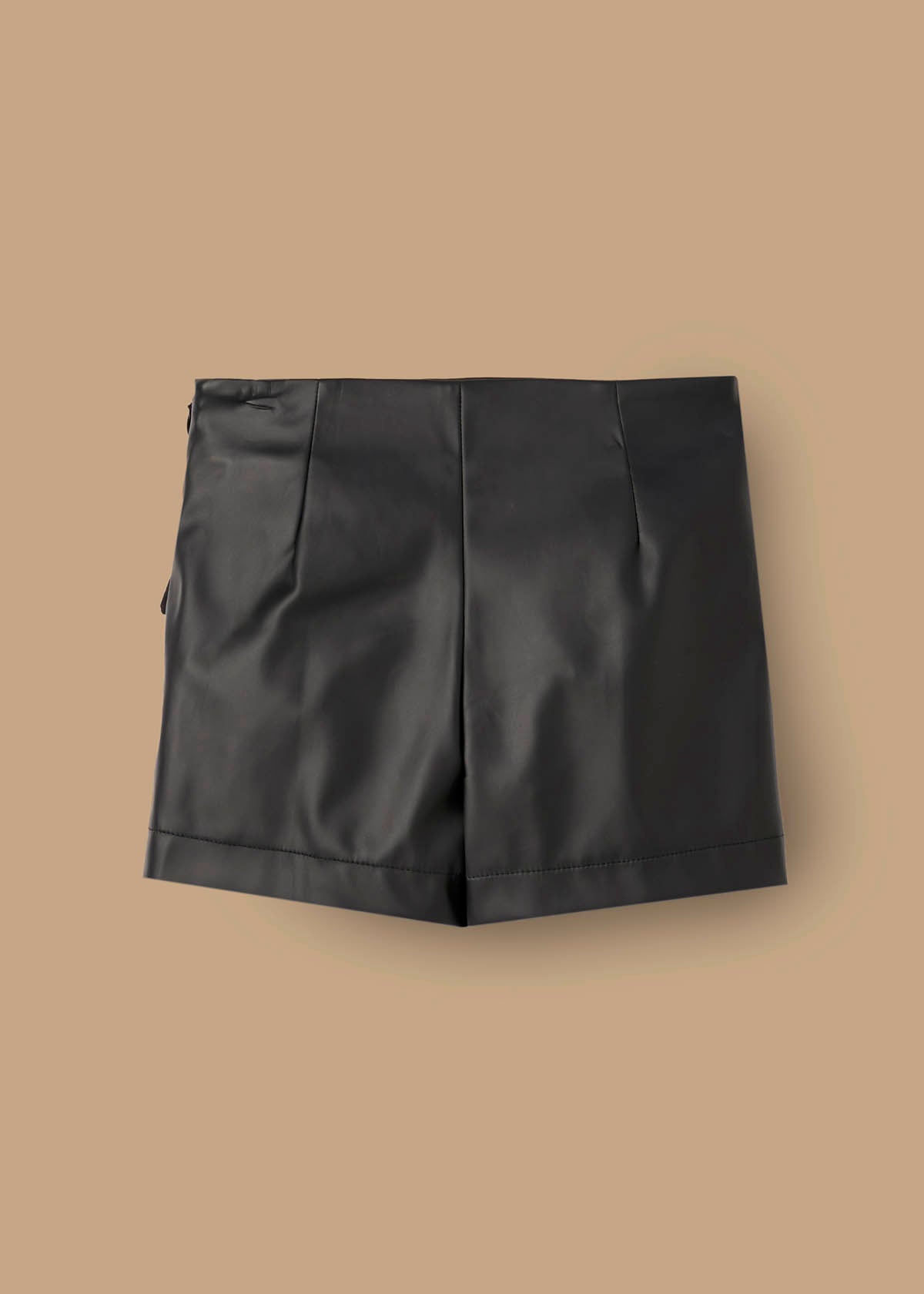 Danni Side Bow Faux Leather Skort
