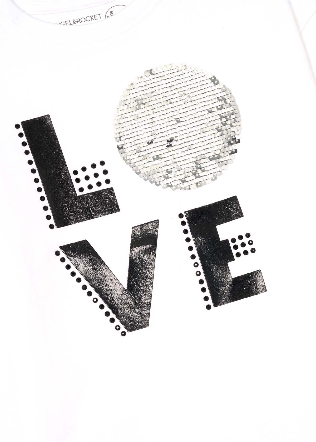 casual  love disco ls tee white