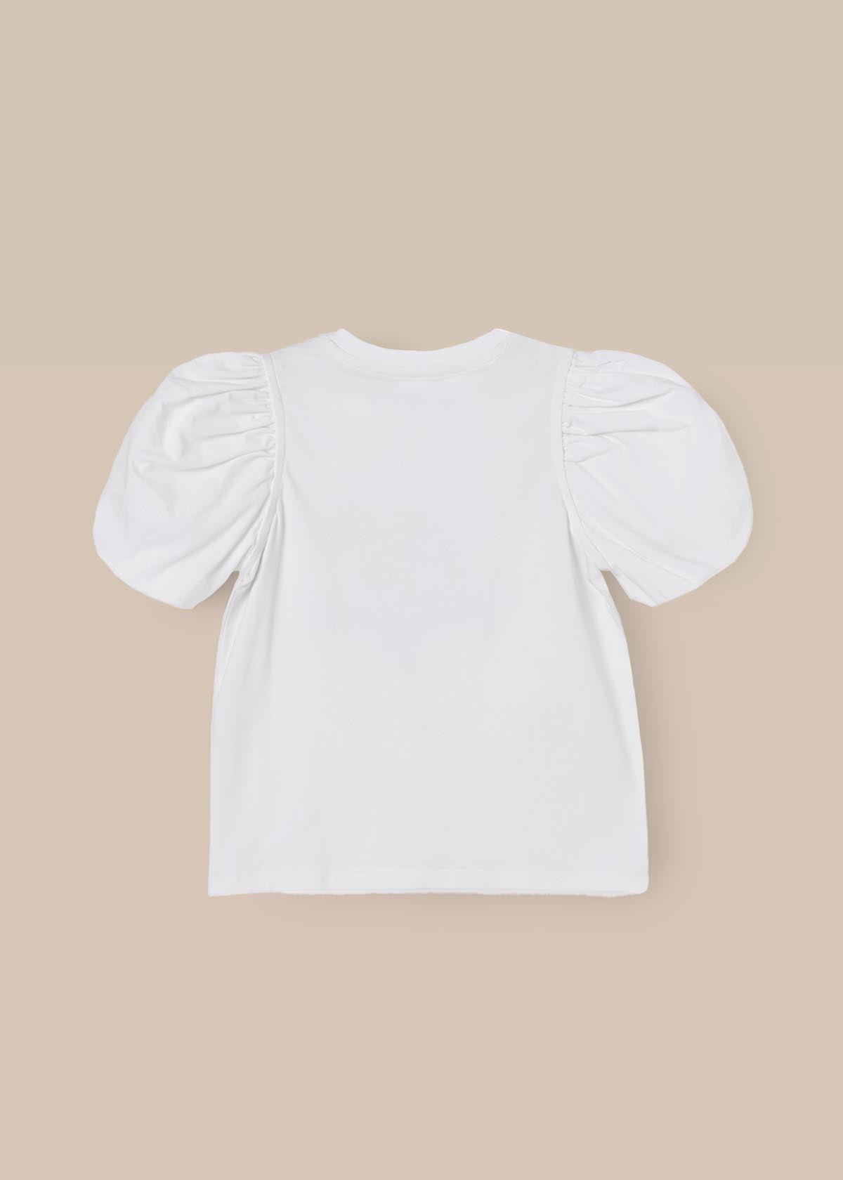 Heidi Puff Sleeve Embellished Top - White