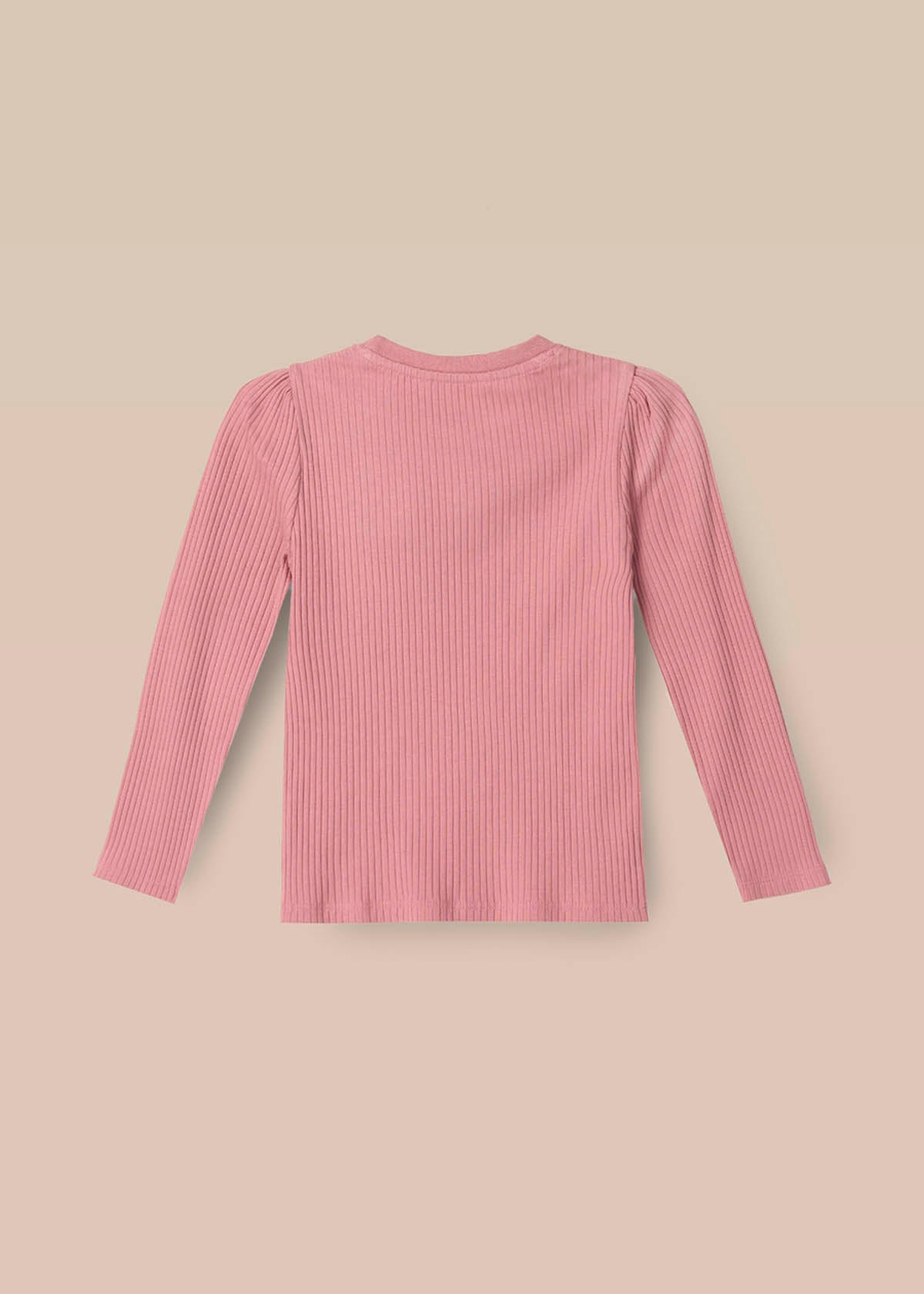 Girls Solid Pink T-shirts