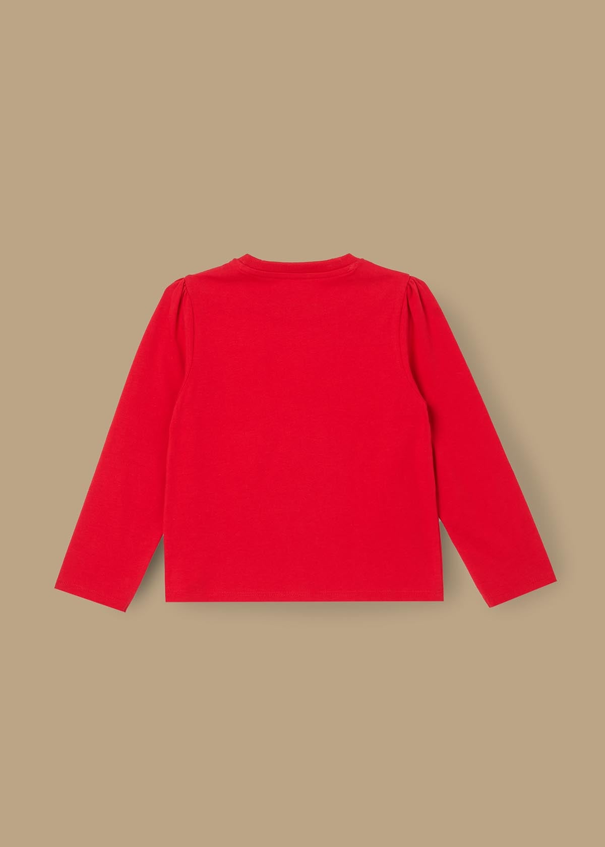 Noelle Sequin Heart Long Sleeve Top - Red