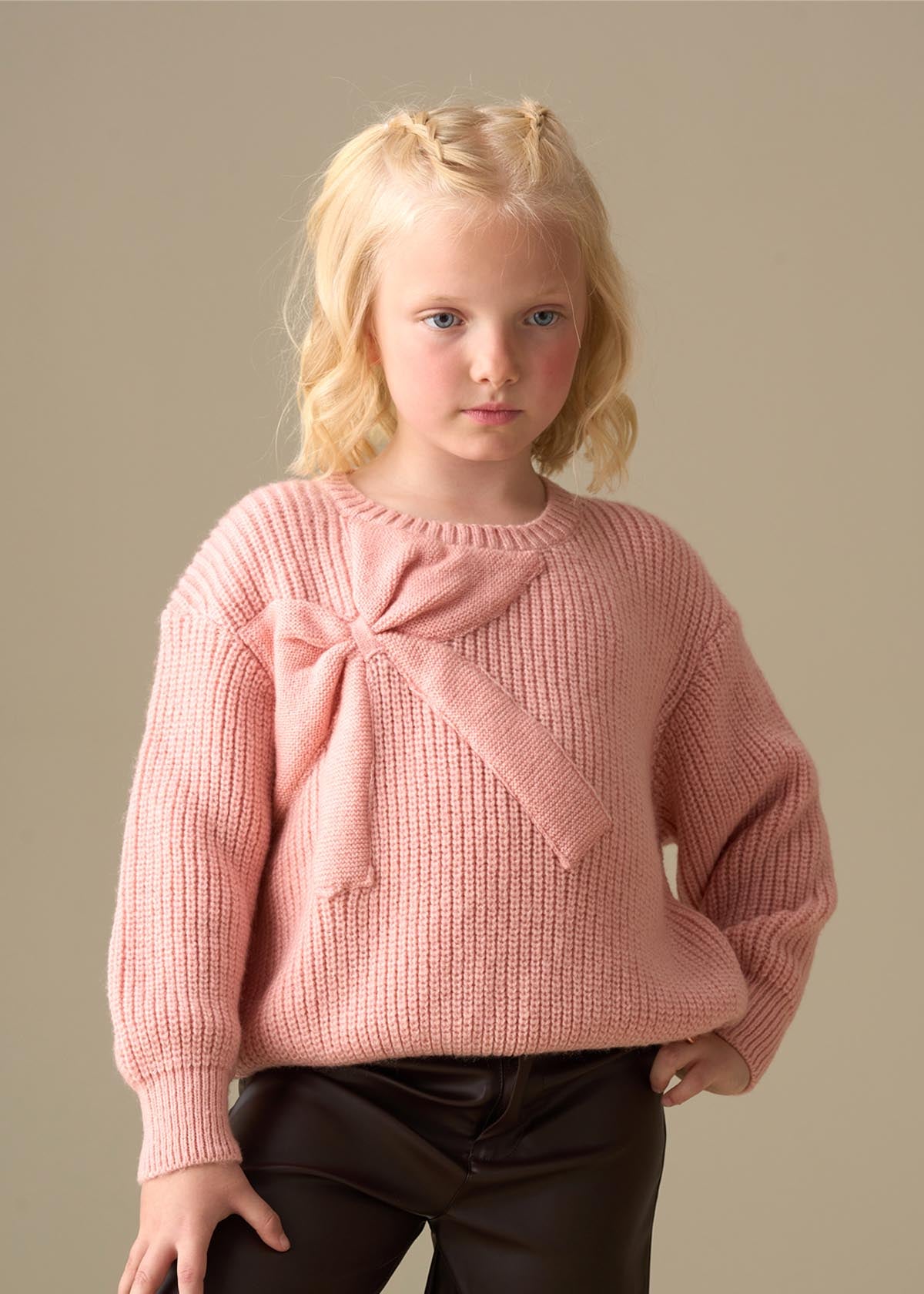 winter Knitted Bow Jumper