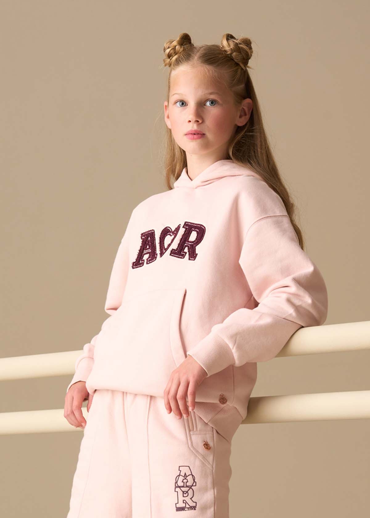Lila Active Oversized Logo Hoodie - Pink
