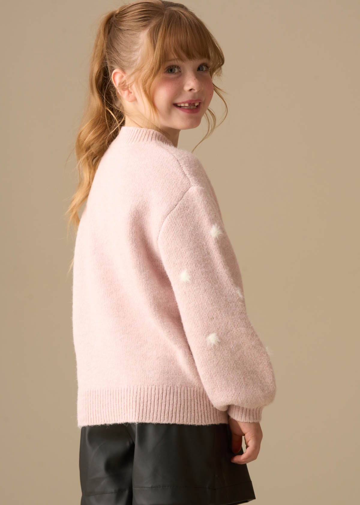 Izzy Polar Bear Jumper Pink