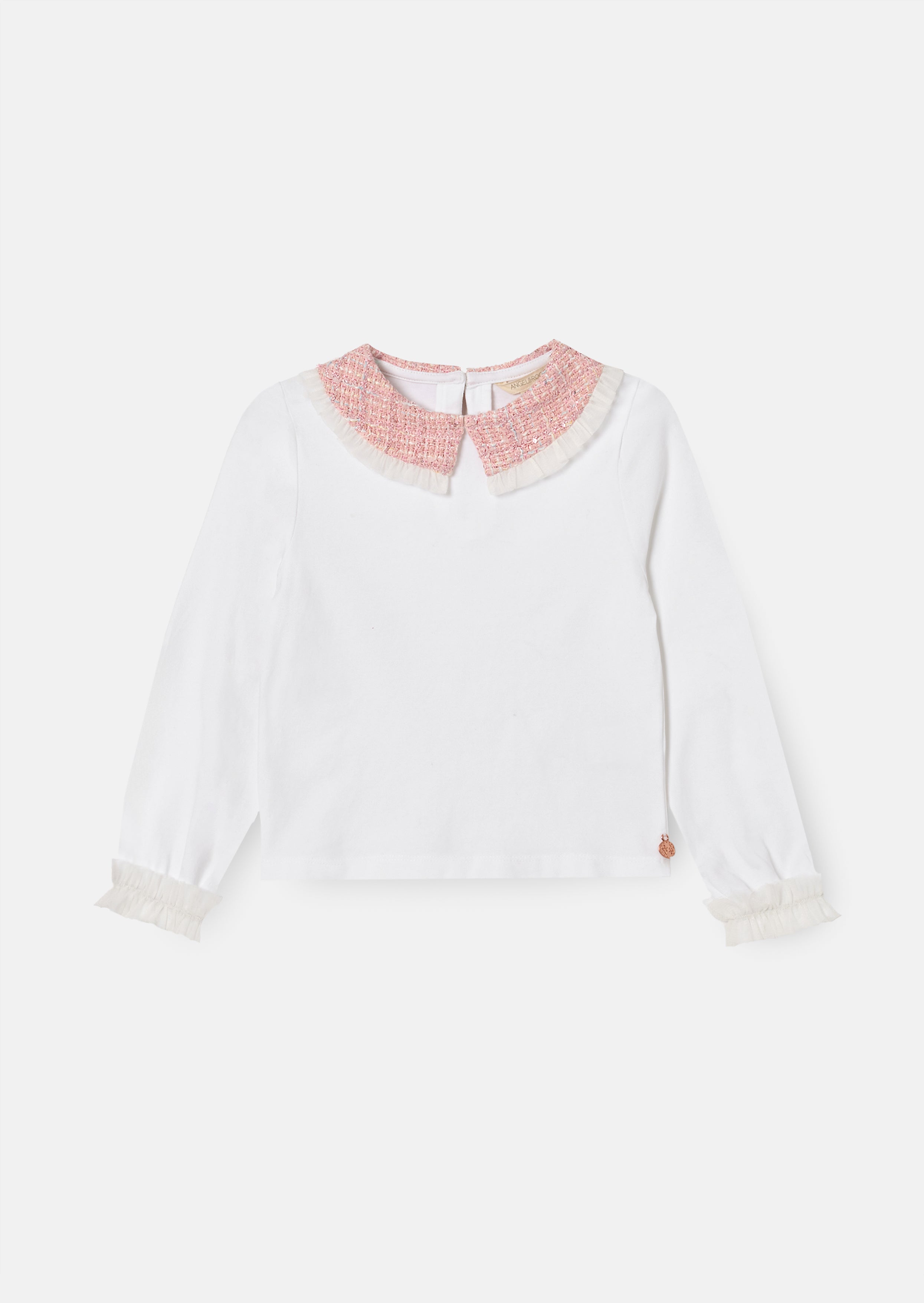 Girls Solid White T-shirts