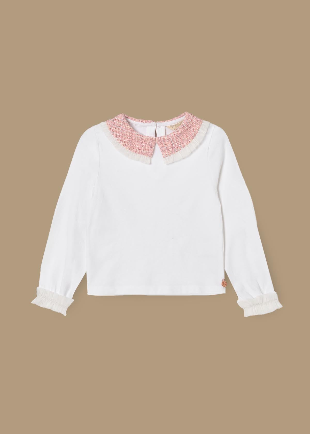Girls Solid White T-shirts