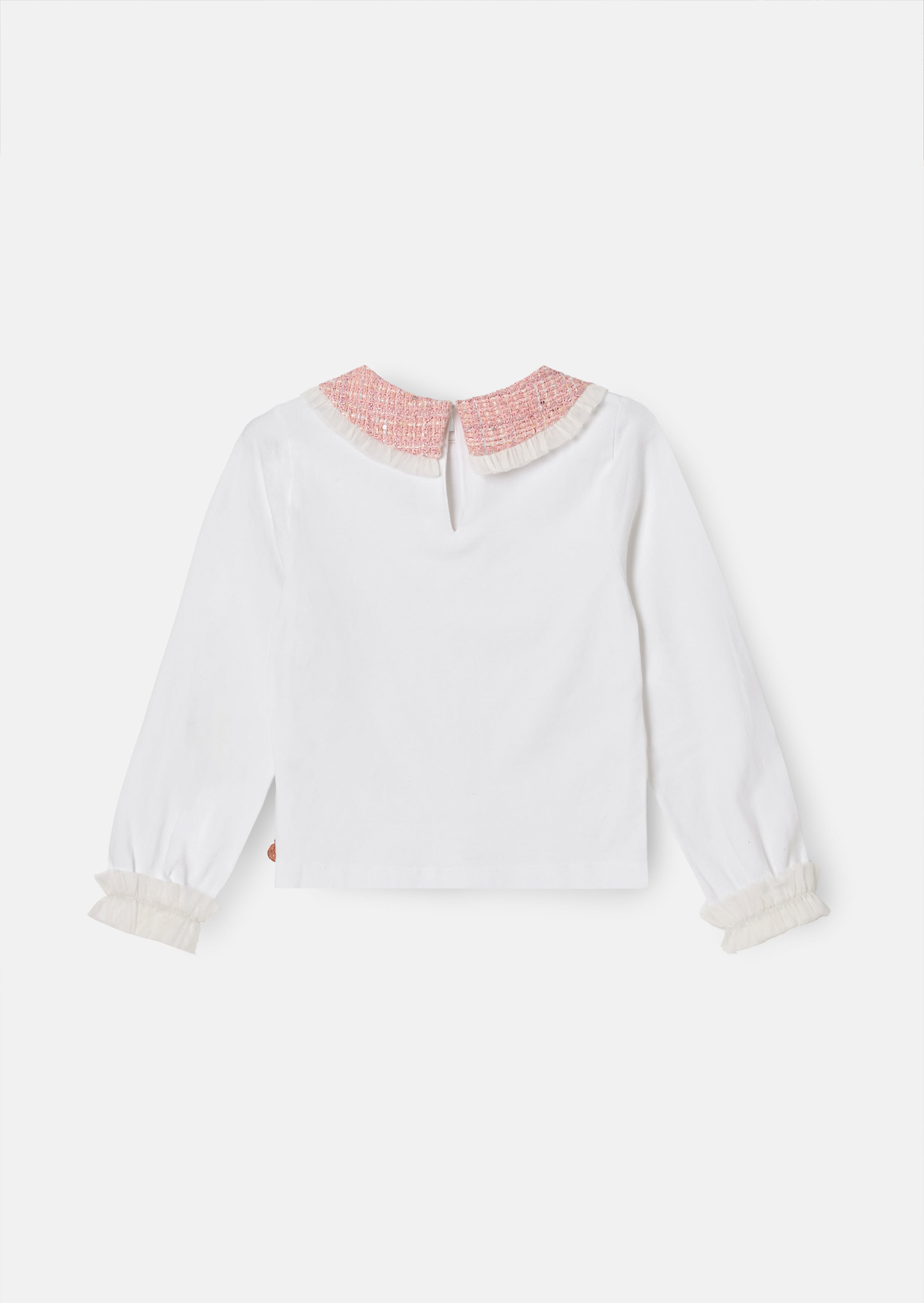 Girls Solid White T-shirts