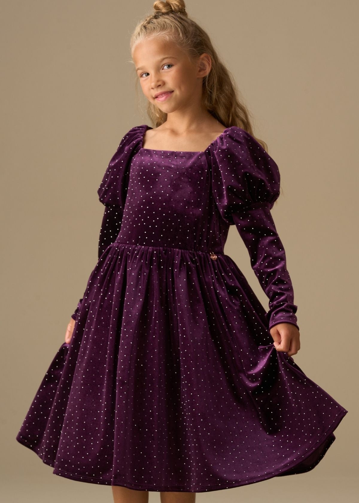 Violet Velvet Dress