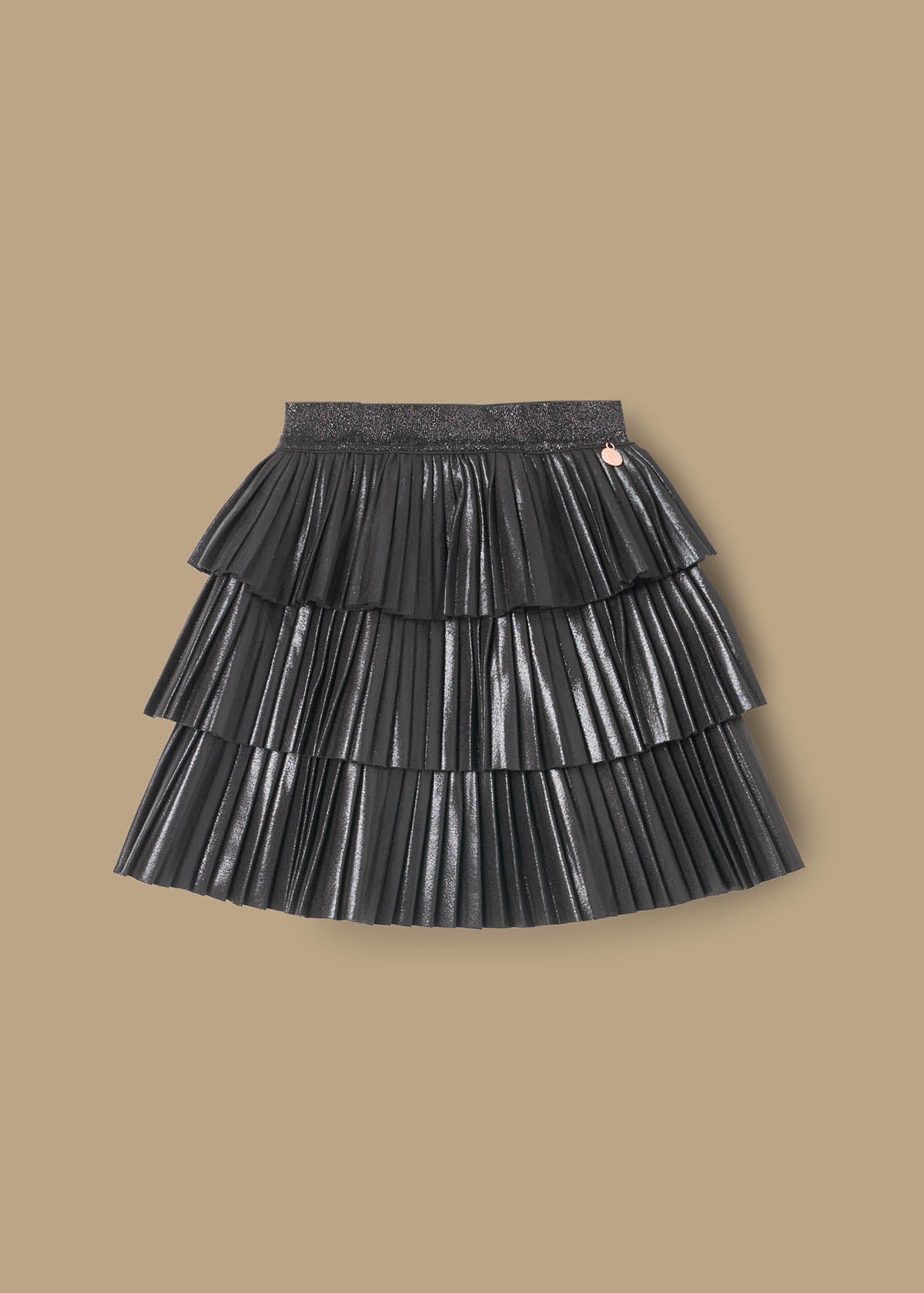 Lucile Metallic Tiered Rara Skirt