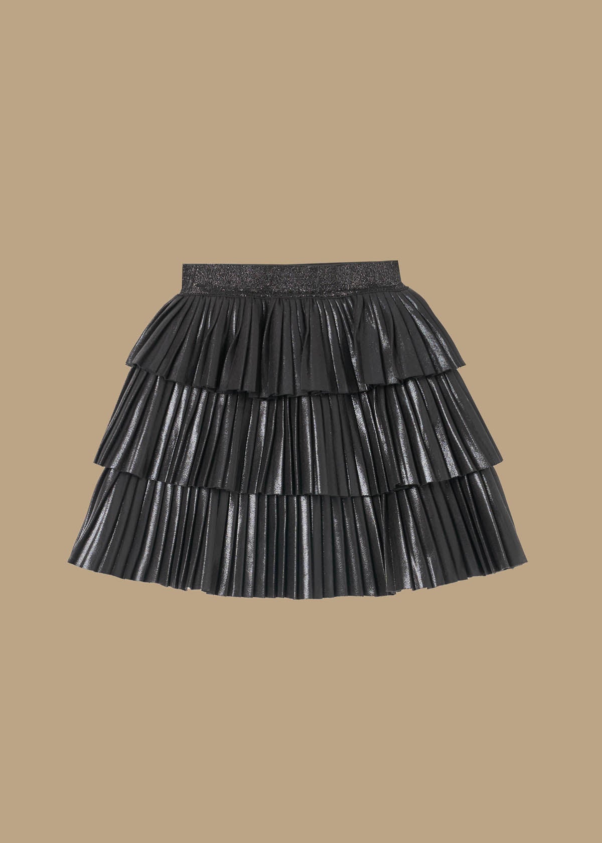 Lucile Metallic Tiered Rara Skirt