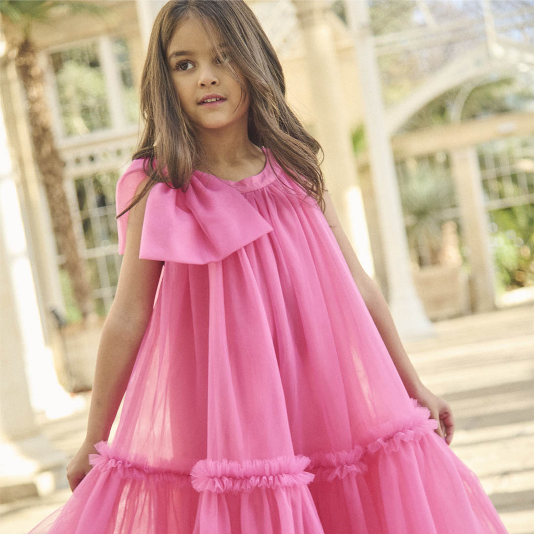 Talullah Bow Shoulder Tulle Dress