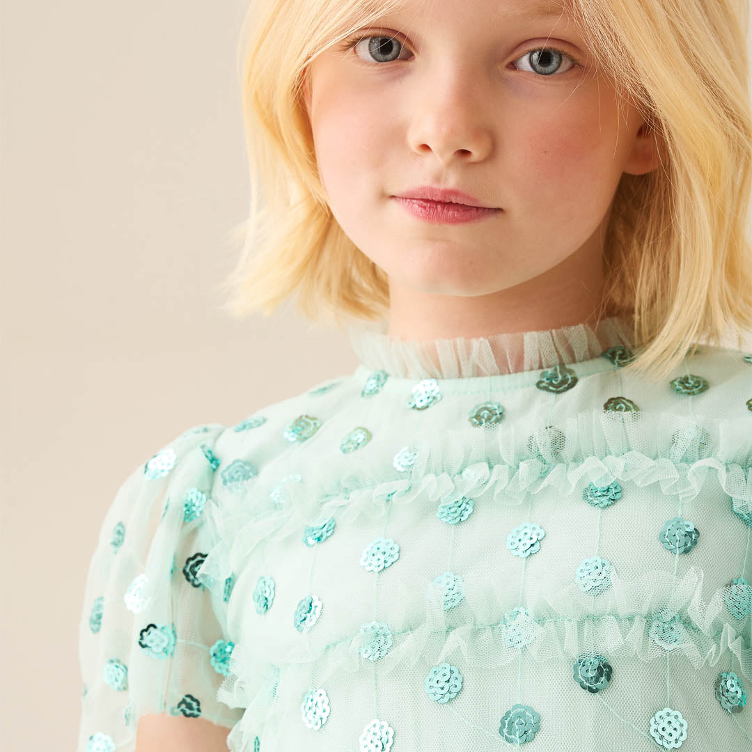 Bea Mesh Frill Dress