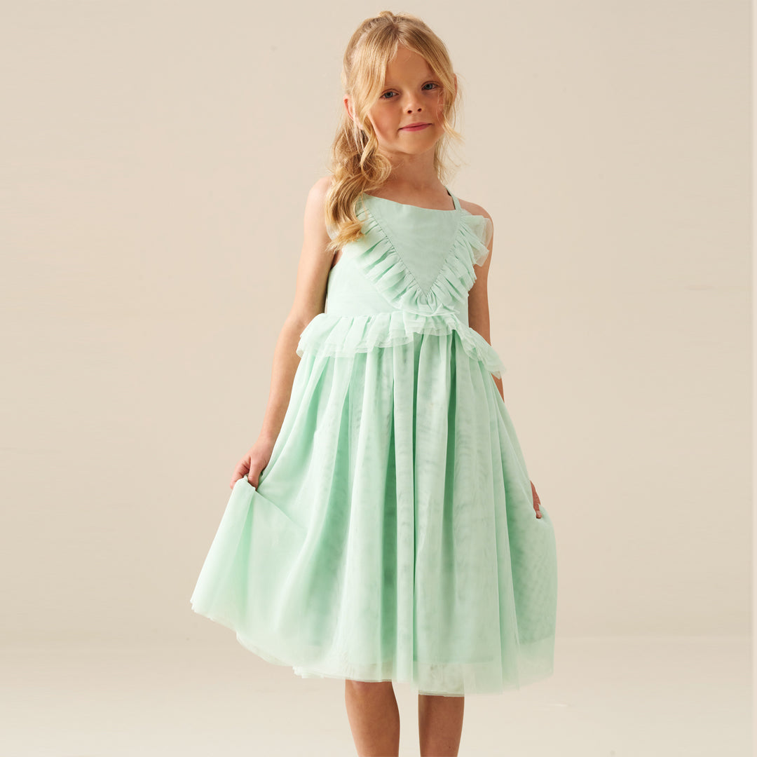 Liliah Mesh Frill Dress