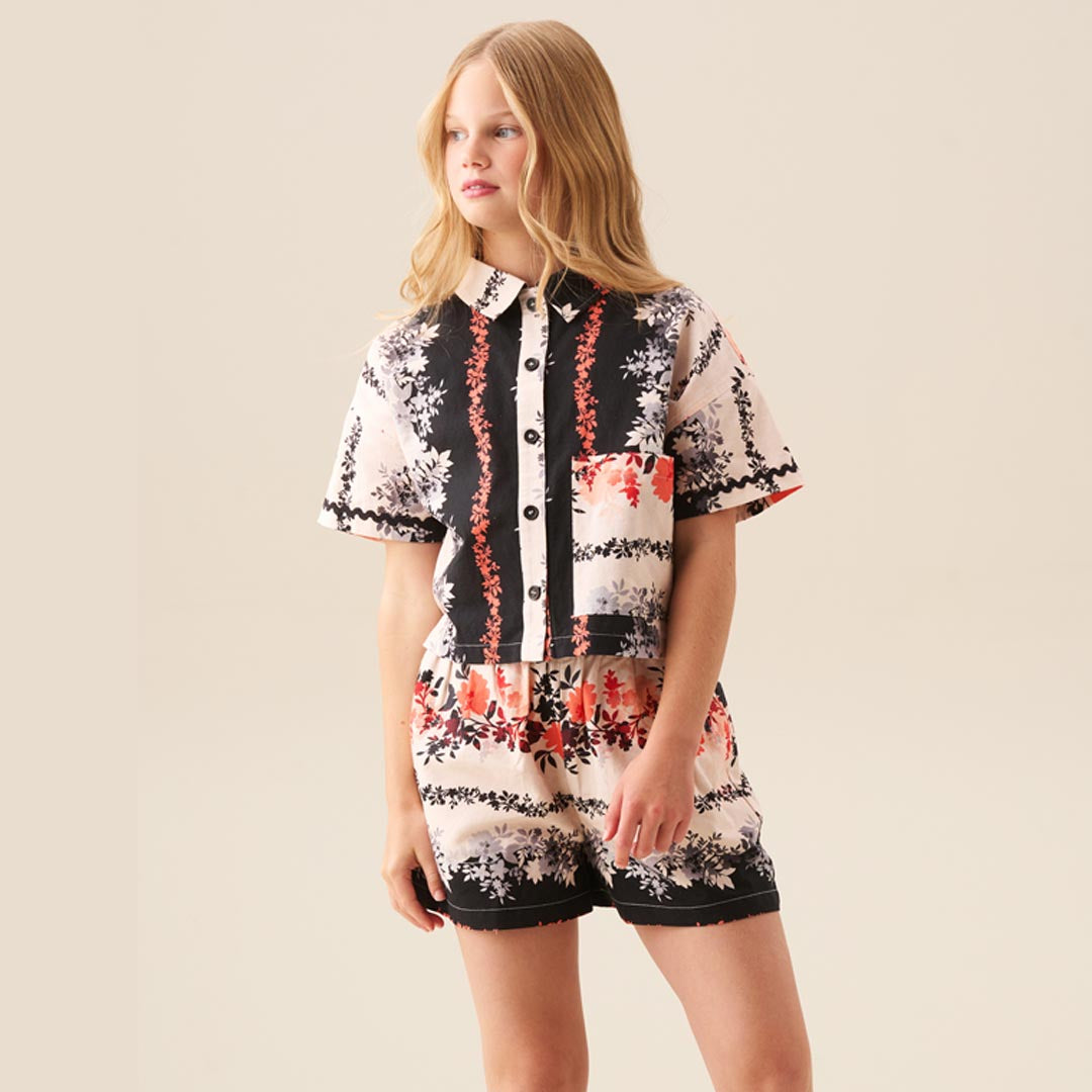 Brooke Print Linen Shorts