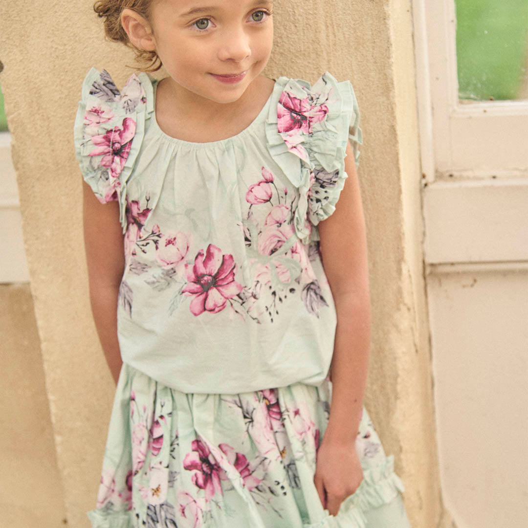 Nina Ruffle Shell Top