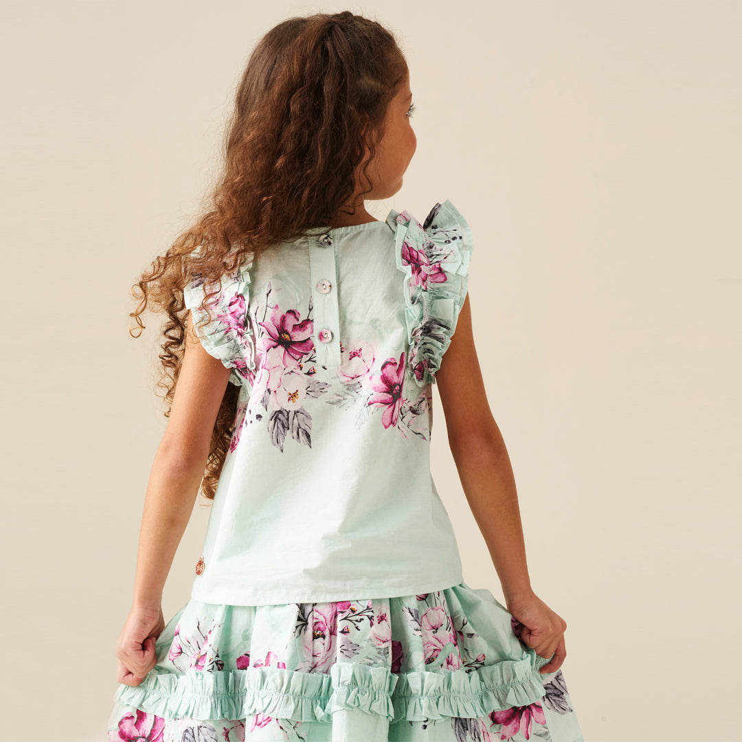 Nina Ruffle Shell Top