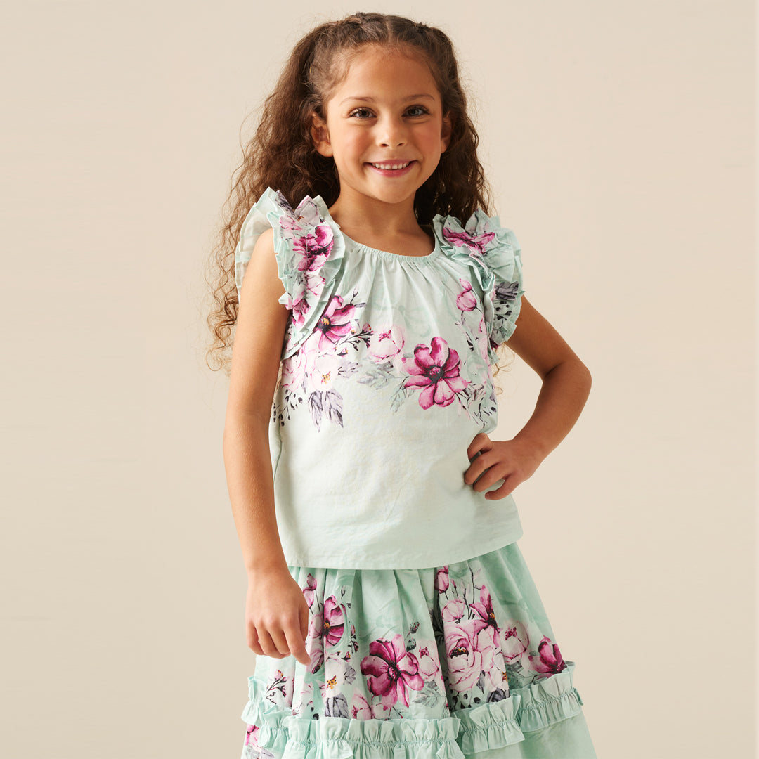 Nina Ruffle Shell Top