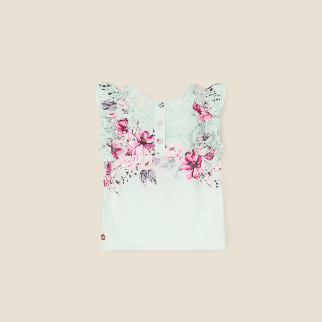 Nina Ruffle Shell Top